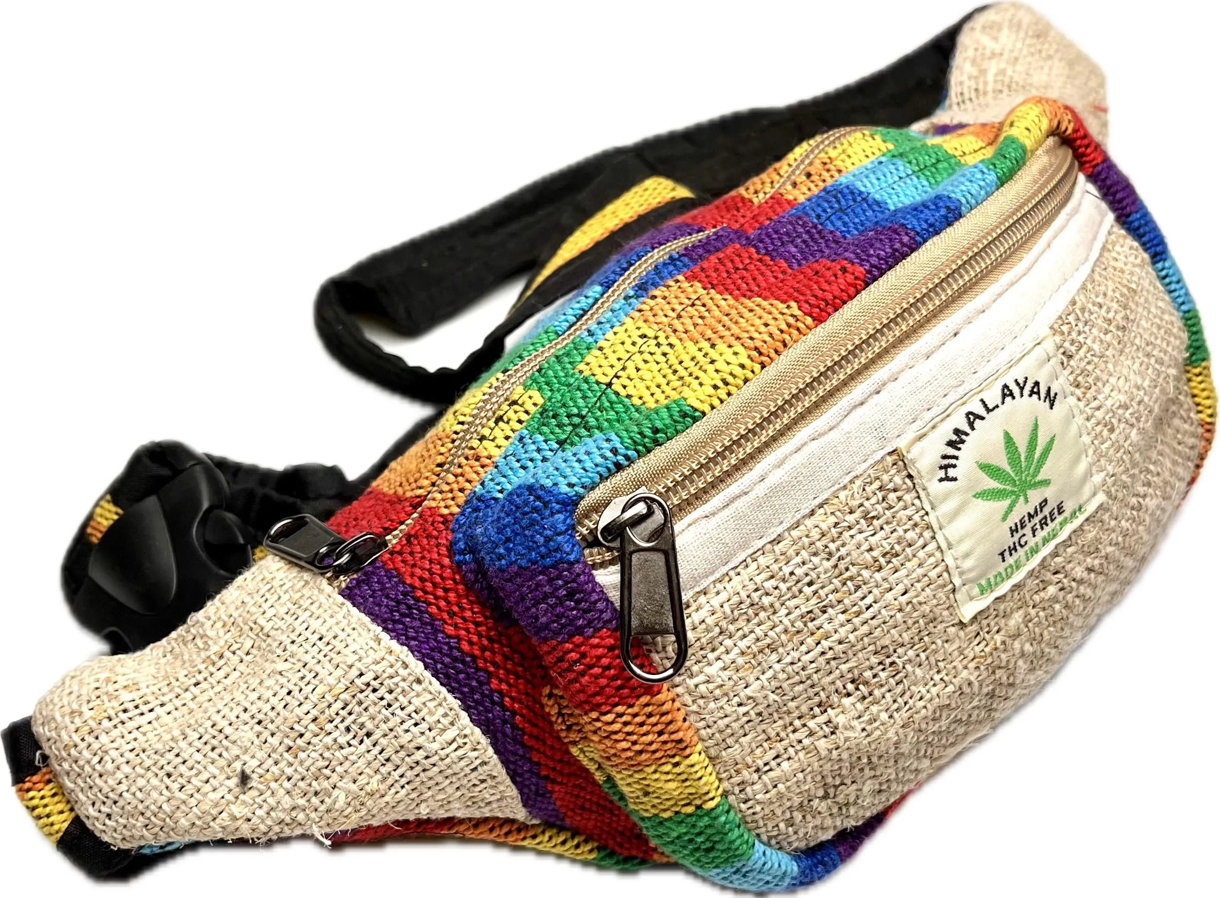 Marsupio Hippie Nepal, arcobaleno, 12x20 cm, hippie - immagine 1