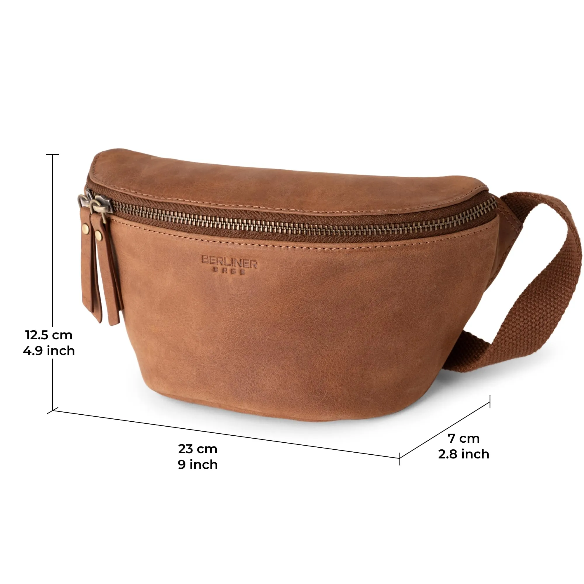 Berliner Bags Marsupio Noah Donna Elegante Uomo Borsa Tracolla Vera Pelle - immagine 5