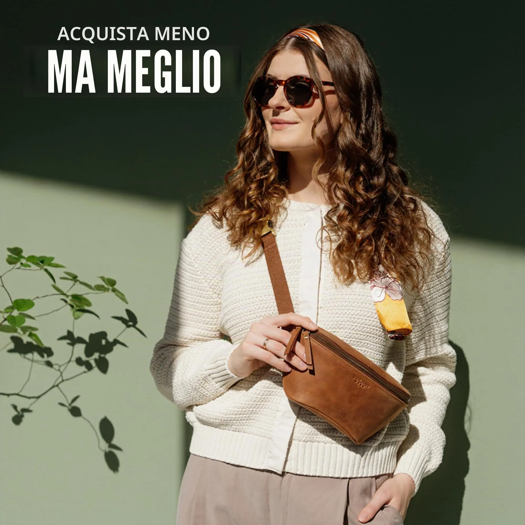 Berliner Bags Marsupio Noah Donna Elegante Uomo Borsa Tracolla Vera Pelle - immagine 8