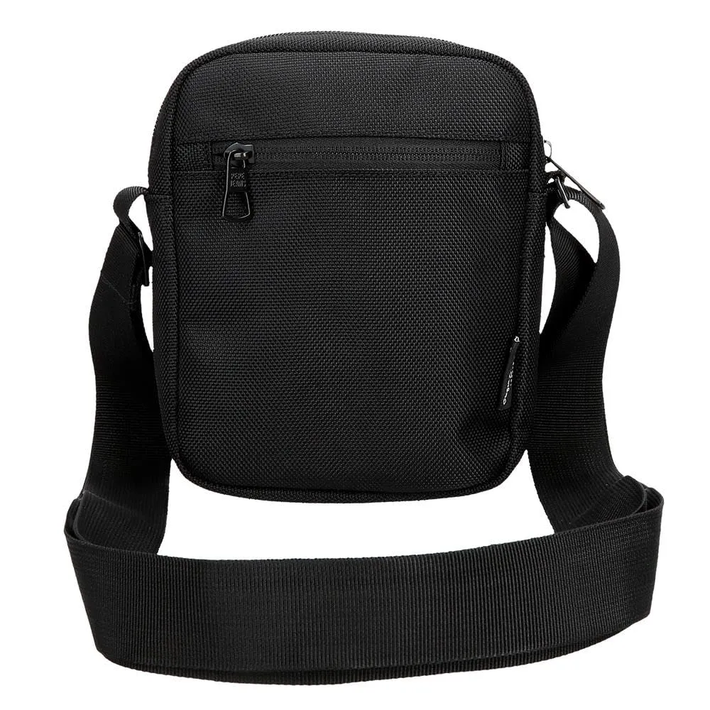 Pepe Jeans Blackmore Borsa a tracolla piccola nera 15 x 19,5 x 6 cm Poliestere con dettagli in pelle sintetica 1,76 L by Joumma Bags, Nero, Taglia unica, Borsa a tracolla piccola - immagine 3