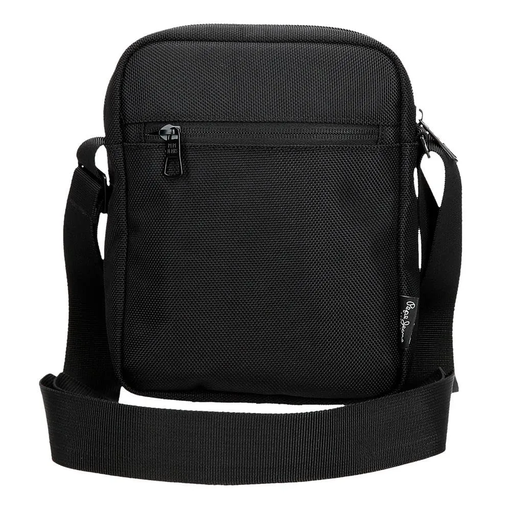 Pepe Jeans Blackmore Borsa a tracolla a due scomparti nero 17 x 22 x 8 cm Poliestere con dettagli in pelle sintetica 2,99 L by Joumma Bags, Nero, Taglia unica, Borsa a tracolla a due scomparti - immagine 3