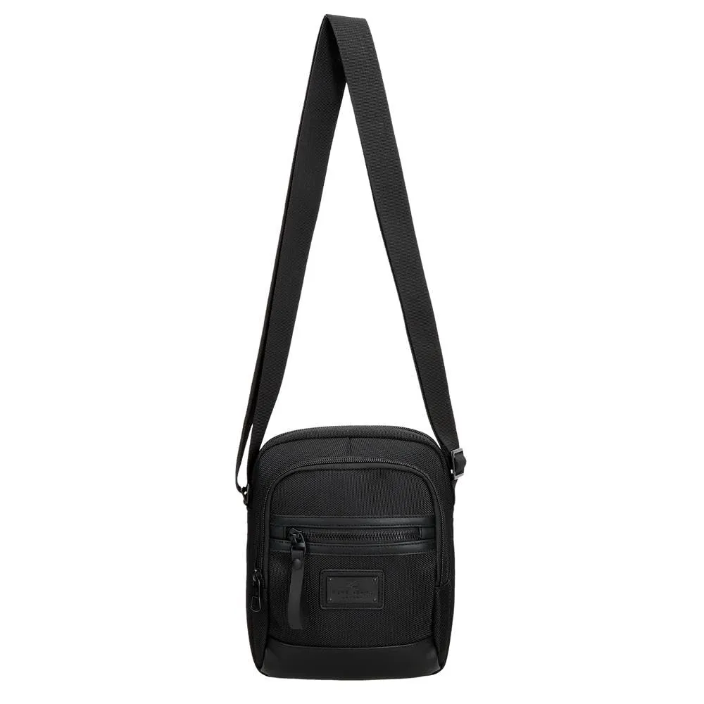 Pepe Jeans Blackmore Borsa a tracolla a due scomparti nero 17 x 22 x 8 cm Poliestere con dettagli in pelle sintetica 2,99 L by Joumma Bags, Nero, Taglia unica, Borsa a tracolla a due scomparti - immagine 8