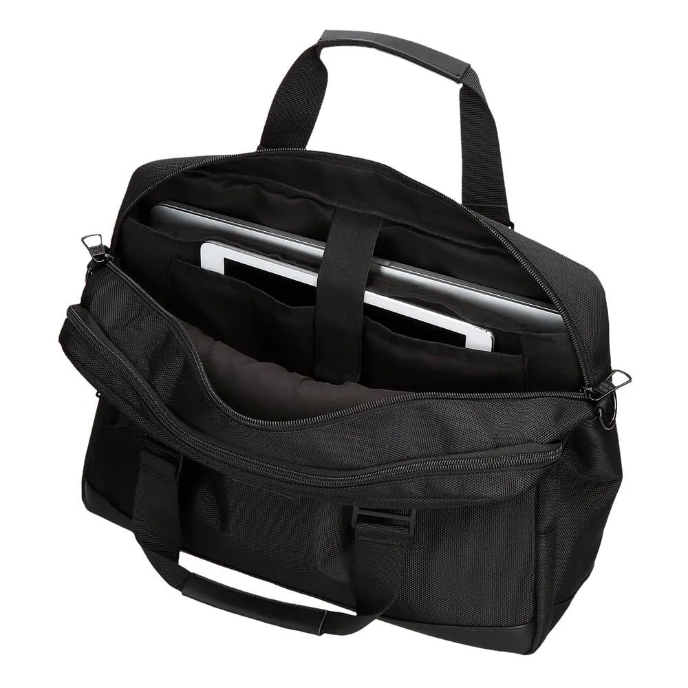 Pepe Jeans Blackmore Carteron per portatile da 15,6 pollici, nero, 40 x 30 x 11 cm poliestere con dettagli in pelle sintetica 13,2 l by Joumma Bags, Nero, Taglia unica, Carteron per portatile - immagine 4