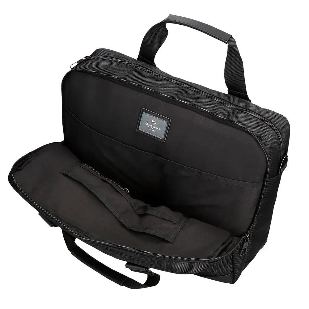 Pepe Jeans Blackmore Carteron per portatile da 15,6 pollici, nero, 40 x 30 x 11 cm poliestere con dettagli in pelle sintetica 13,2 l by Joumma Bags, Nero, Taglia unica, Carteron per portatile - immagine 5