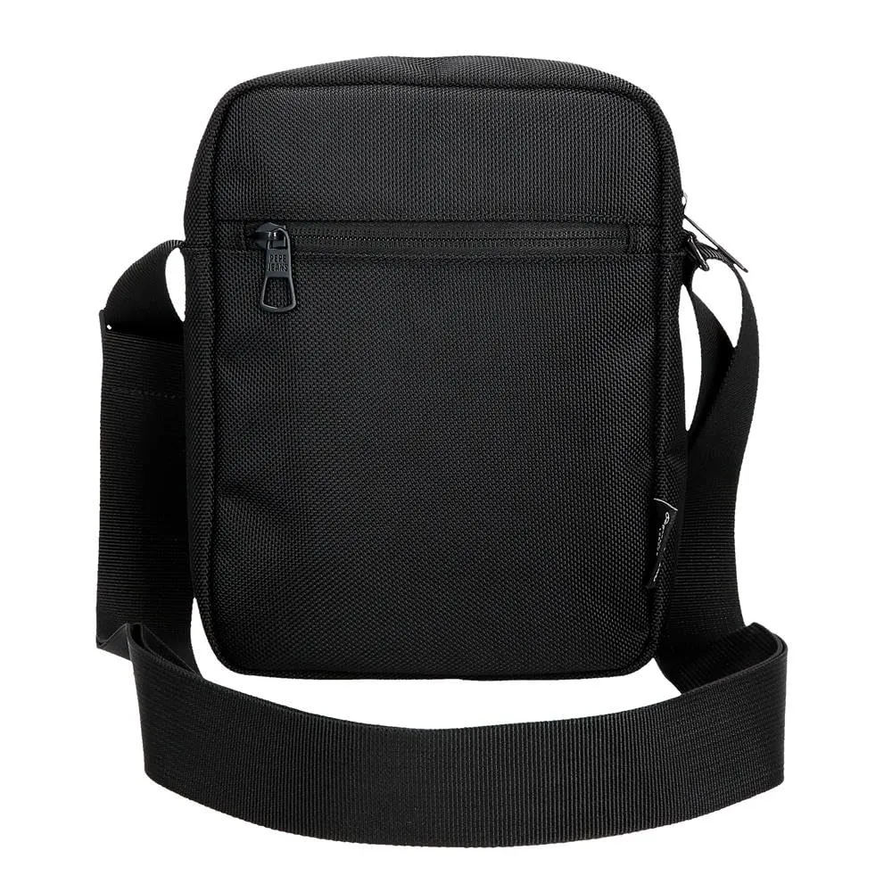 Pepe Jeans Blackmore Borsa a tracolla media nera 17 x 22 x 6 cm Poliestere con dettagli in pelle sintetica 2,24 L by Joumma Bags, Nero, Taglia unica, Tracolla media - immagine 3