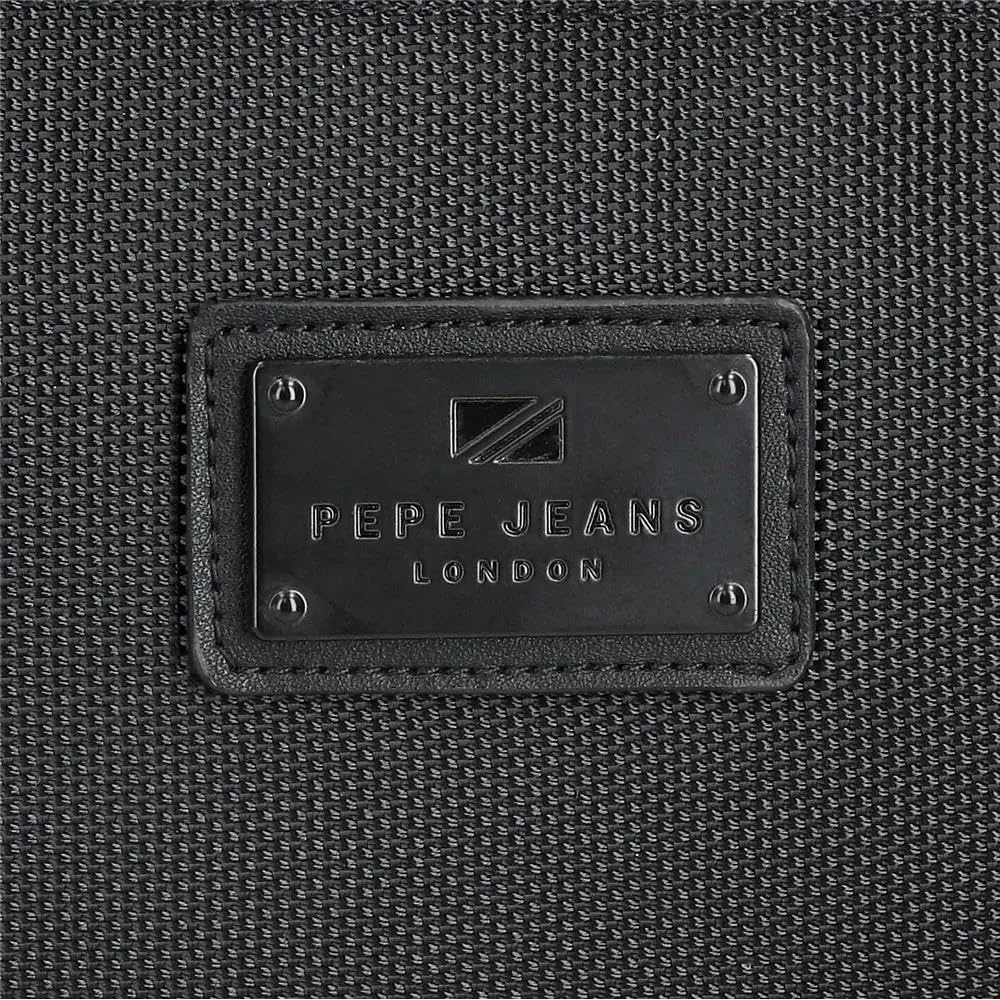 Pepe Jeans Blackmore Borsa a tracolla media nera 17 x 22 x 6 cm Poliestere con dettagli in pelle sintetica 2,24 L by Joumma Bags, Nero, Taglia unica, Tracolla media - immagine 5