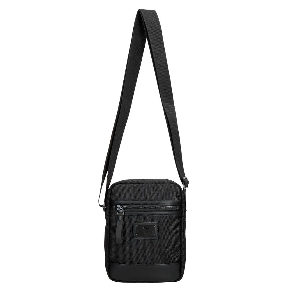 Pepe Jeans Blackmore Borsa a tracolla media nera 17 x 22 x 6 cm Poliestere con dettagli in pelle sintetica 2,24 L by Joumma Bags, Nero, Taglia unica, Tracolla media - immagine 8