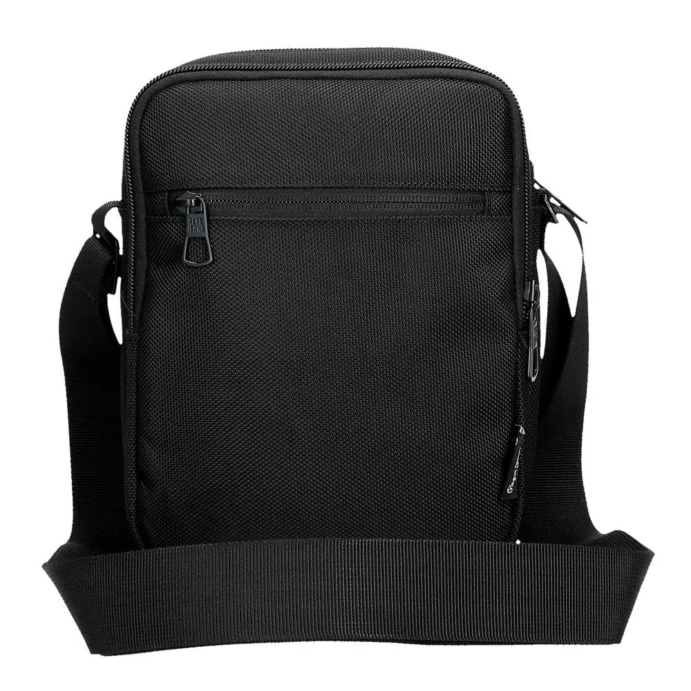 Pepe Jeans Blackmore Borsa a tracolla media nera 17 x 22 x 7,5 cm Poliestere con dettagli in pelle sintetica 1,16 L by Joumma Bags, Nero, Taglia unica, Tracolla media - immagine 3