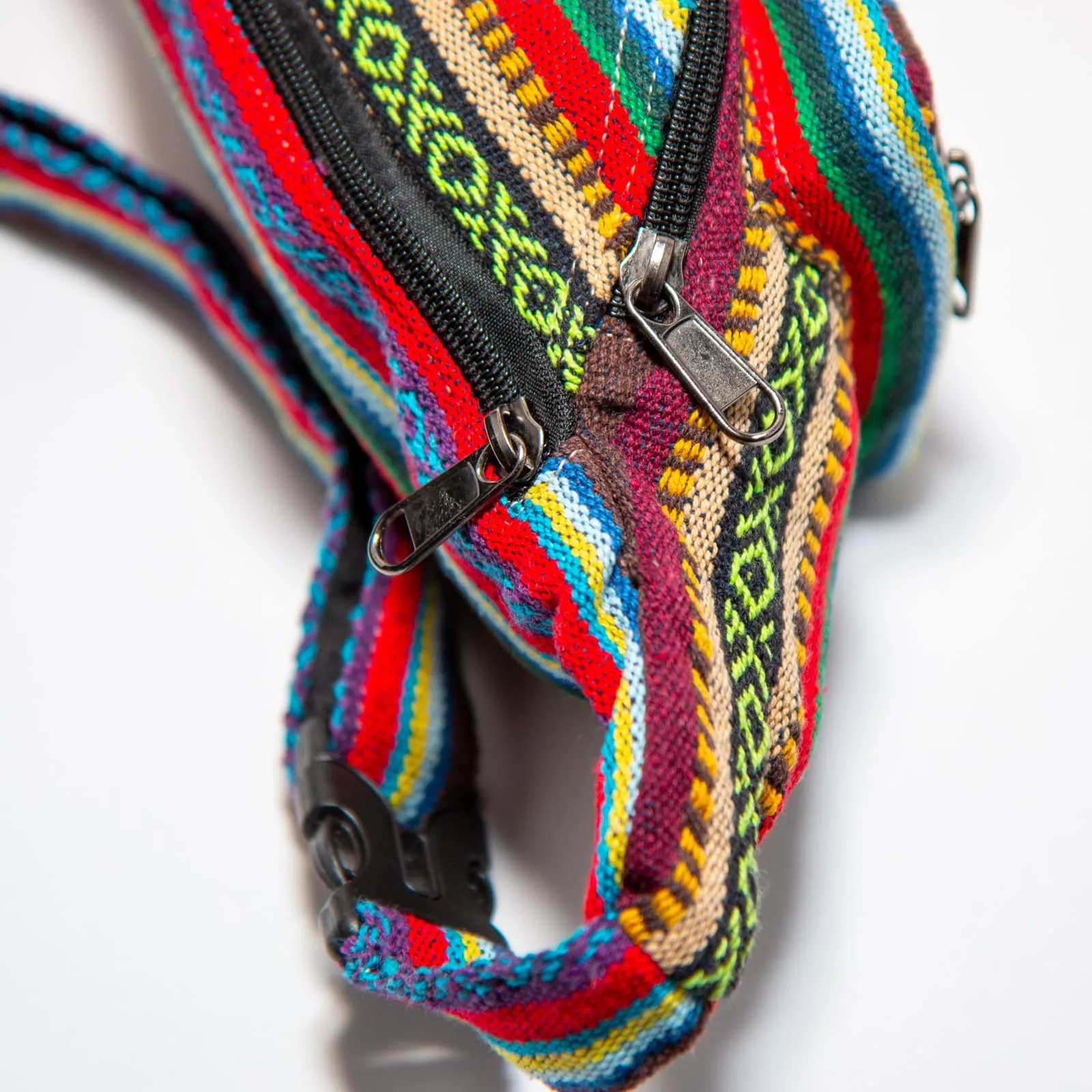 Marsupio Himalayan Hemp, ogni marsupio è un pezzo unico con stile, hipbag sostenibile in canapa, realizzato a mano in Nepal, Colore: rosso, s - immagine 2
