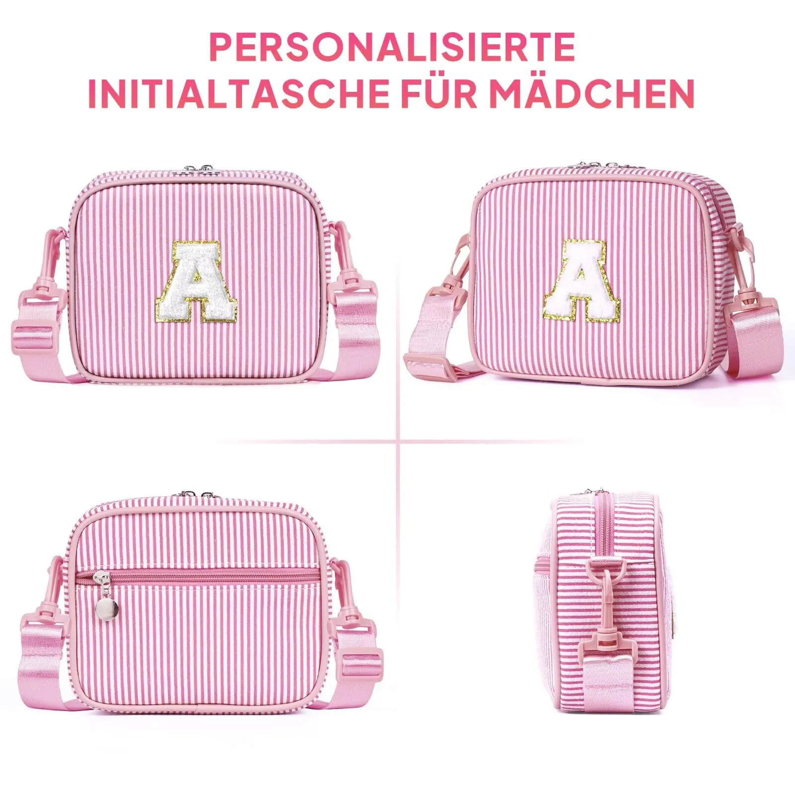 YOOLIFE Borsa a tracolla per bambina, borsa da cintura, borsa da cintura, borsa - regali per ragazze e bambini, Colore: rosa., B - immagine 5