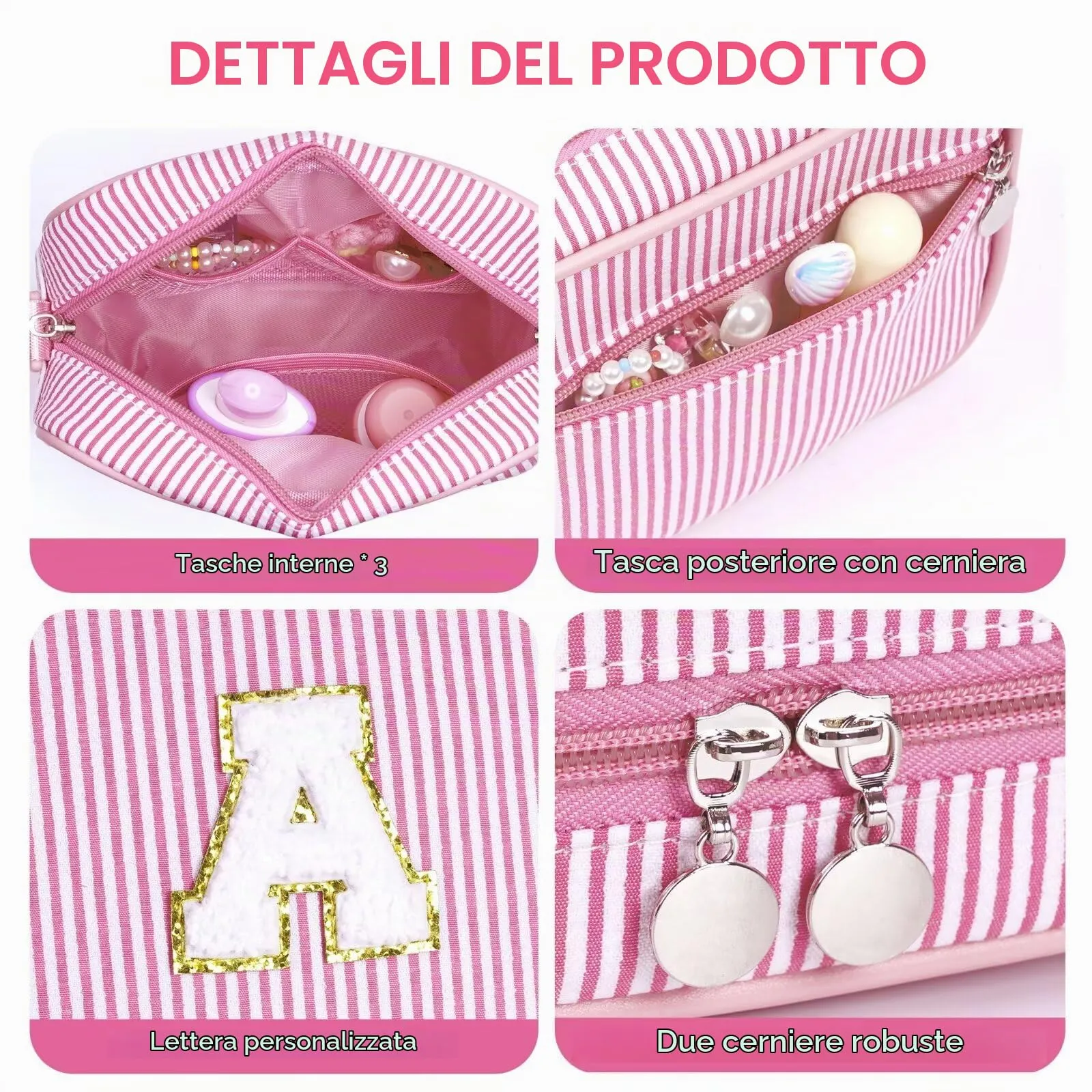YOOLIFE Borsa a tracolla con lettere per bambine, regalo per bambine da 3, 4, 5, 6, 7, 8, 9, 10, 11, 12 anni, regalo di compleanno personalizzato per adolescenti, sorelle, nipote, Lilla, G - immagine 6