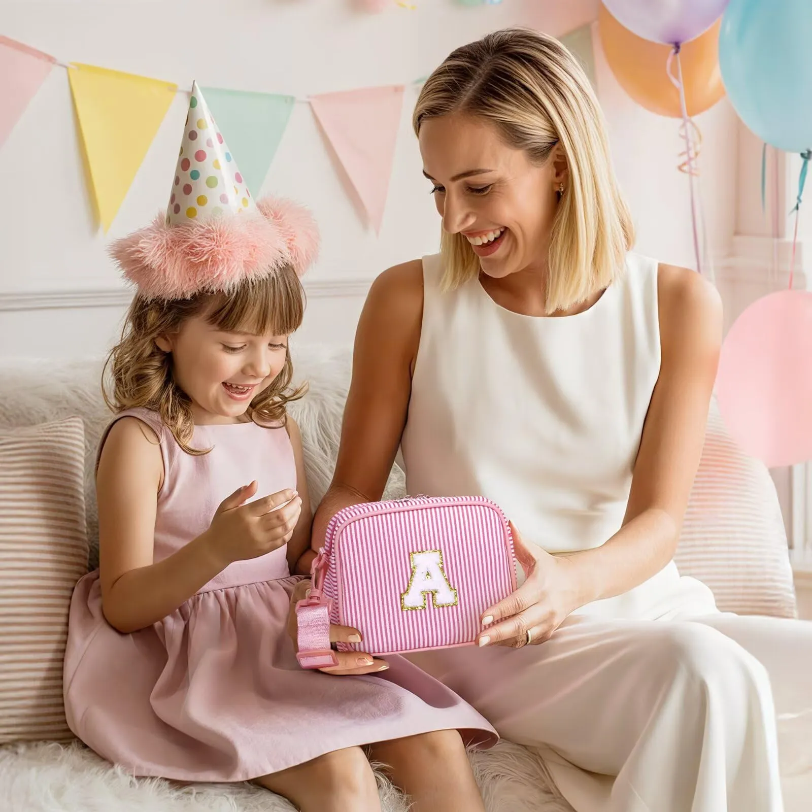 YOOLIFE Borsa a tracolla per bambina, borsa da cintura, borsa da cintura, borsa - regali per ragazze e bambini, Colore: rosa., C - immagine 3