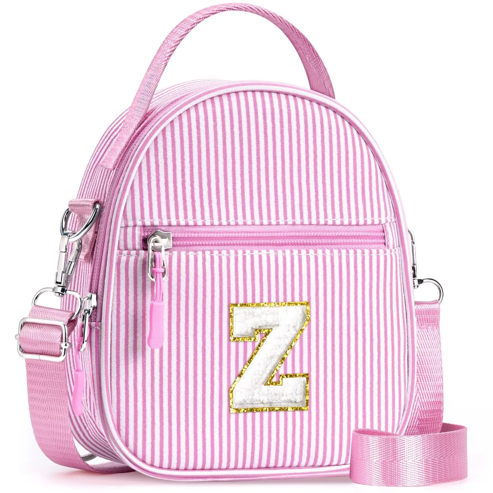 YOOLIFE Borsa regalo per bambine da 3 4 5 6 7 8 9 10 11 12 anni – Borsa a tracolla per bambini con lettere, regalo di compleanno per adolescenti, sorelle, nipote, Colore: rosa., Z - immagine 1