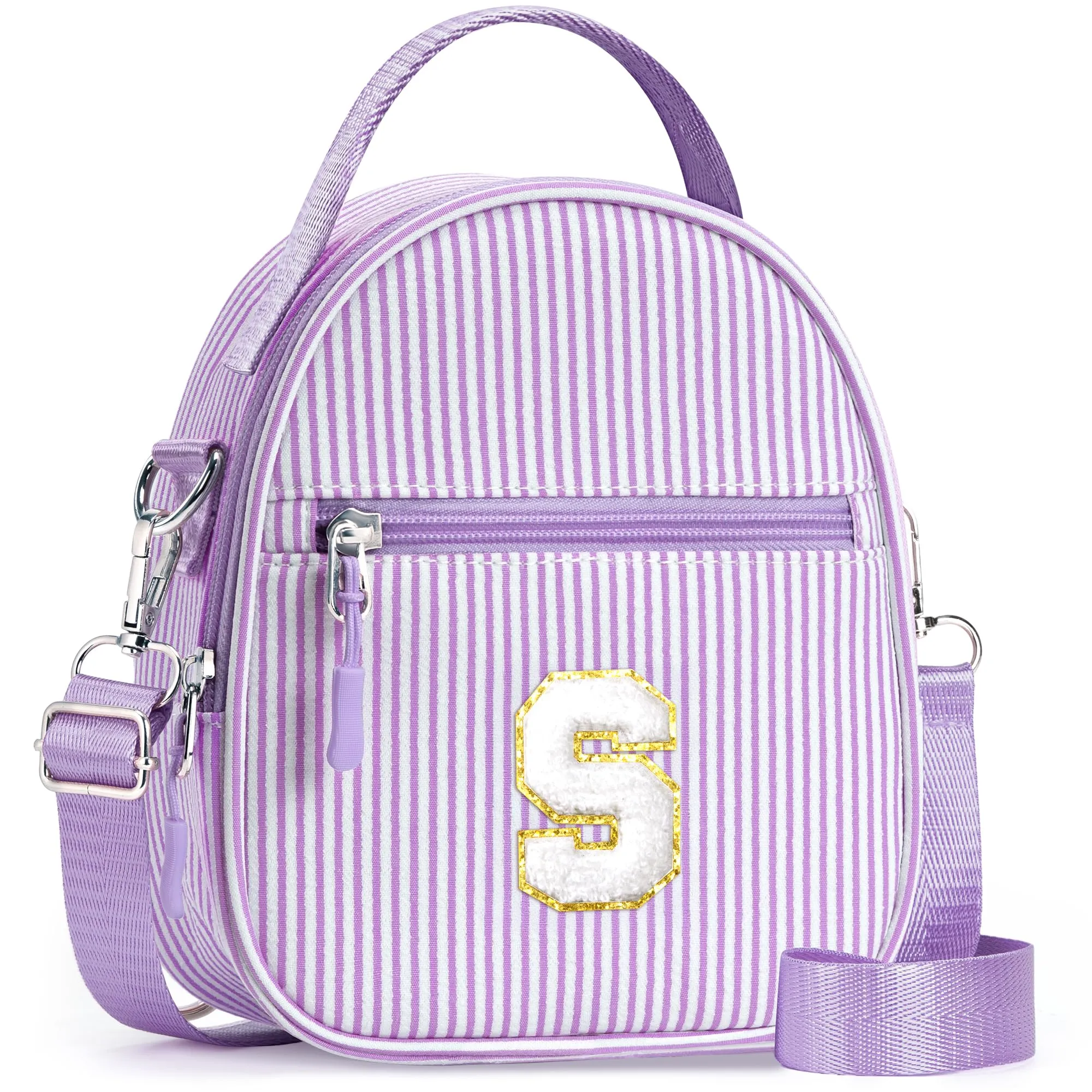 YOOLIFE Borsa regalo per bambine da 3 4 5 6 7 8 9 10 11 12 anni – Borsa a tracolla per bambini con lettere, regalo di compleanno per adolescenti, sorelle, nipote, Lilla, S - immagine 1