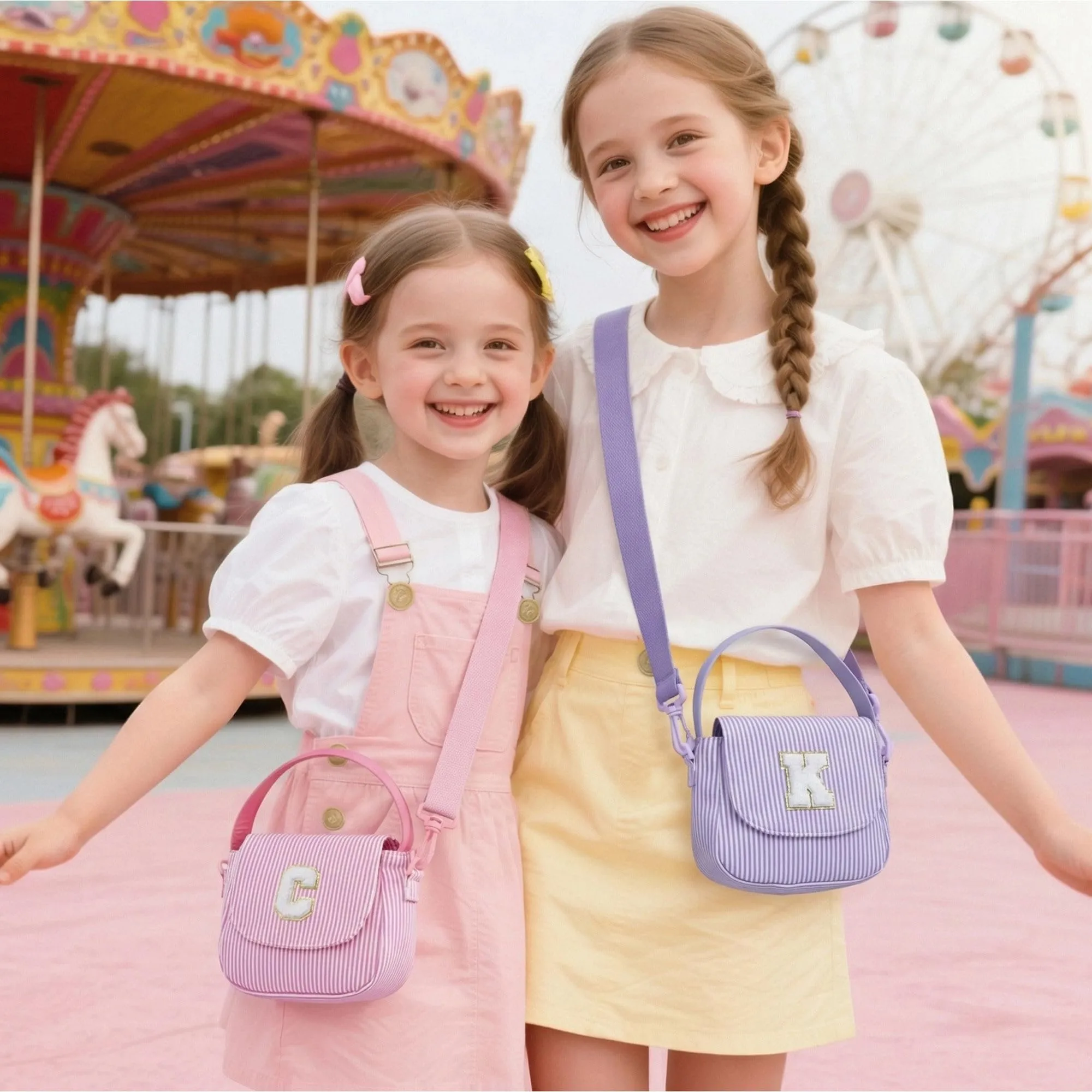 YOOLIFE Borsa a tracolla da ragazza, borsa a tracolla per bambini, Colore - immagine 2