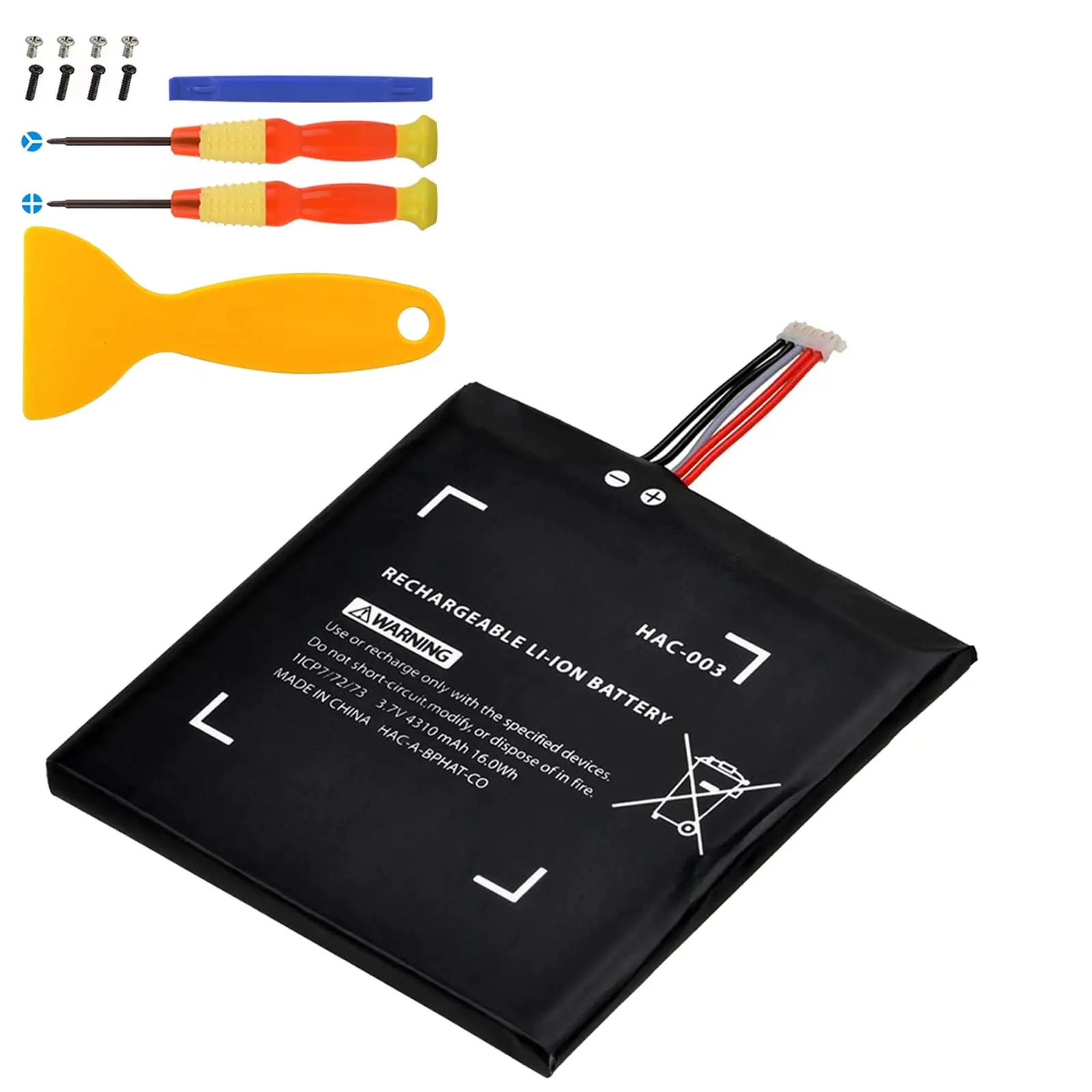 Pickle Power 4310mAh HAC-003 Batteria, Batteria di Ricambio per Nintendo Switch Console HAC-001 HAC-A-BPHAT-C0, HAC-S-JP/EU-C0 con kit di strumenti - immagine 1