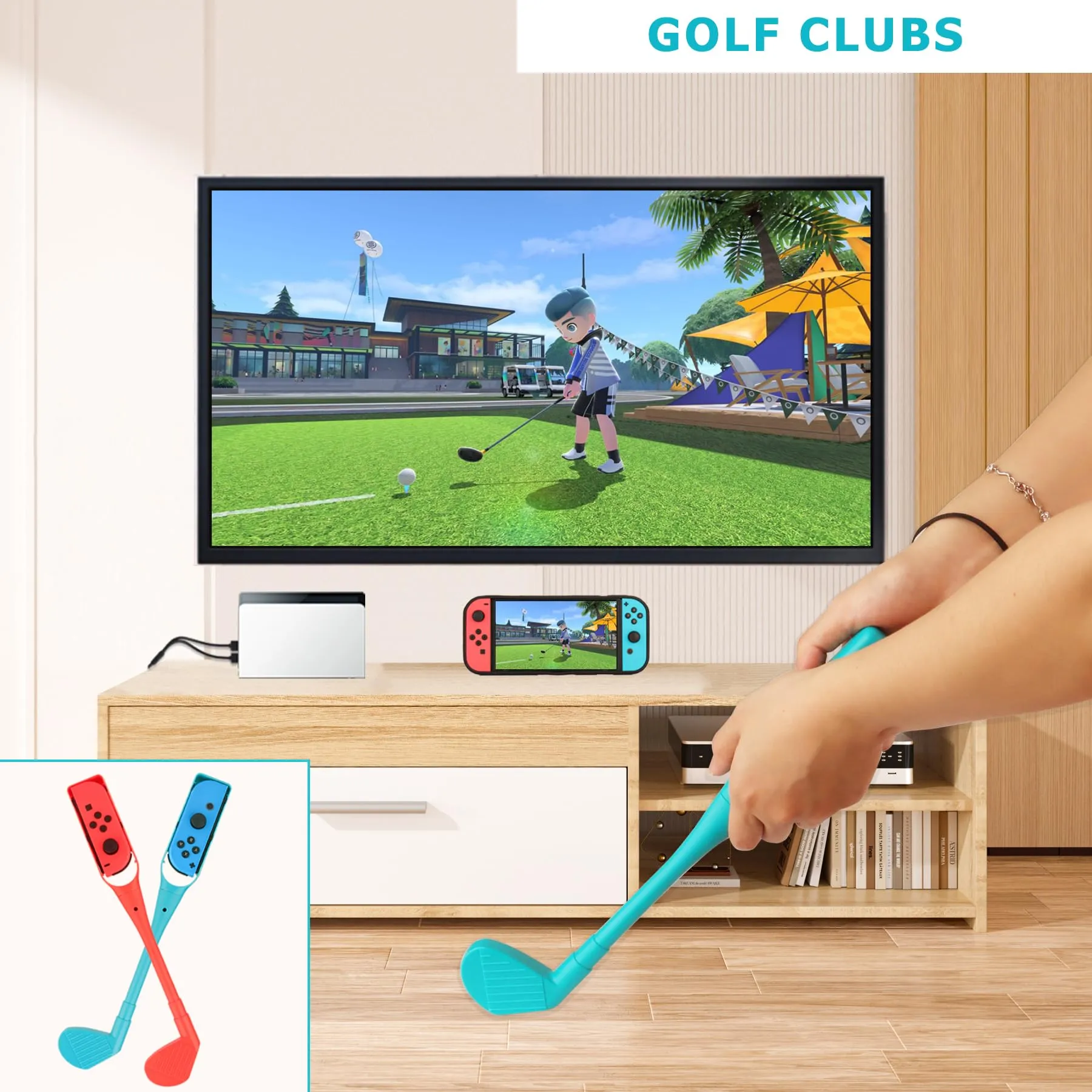 RTop 20 in 1 Kit di Accessori per Nintendo Switch Sports, Controller Joy-Con Grips, Pacchetto di Accessori per la Famiglia Compatibile con Switch/OLED - immagine 4