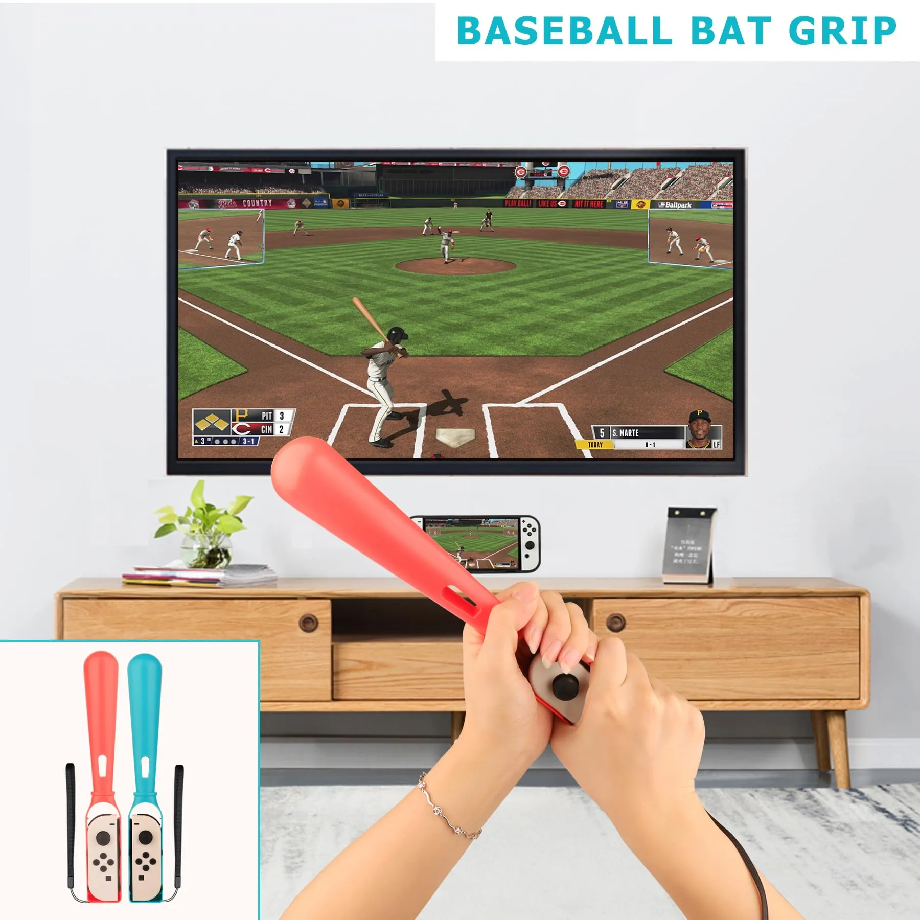 RTop 20 in 1 Kit di Accessori per Nintendo Switch Sports, Controller Joy-Con Grips, Pacchetto di Accessori per la Famiglia Compatibile con Switch/OLED - immagine 6