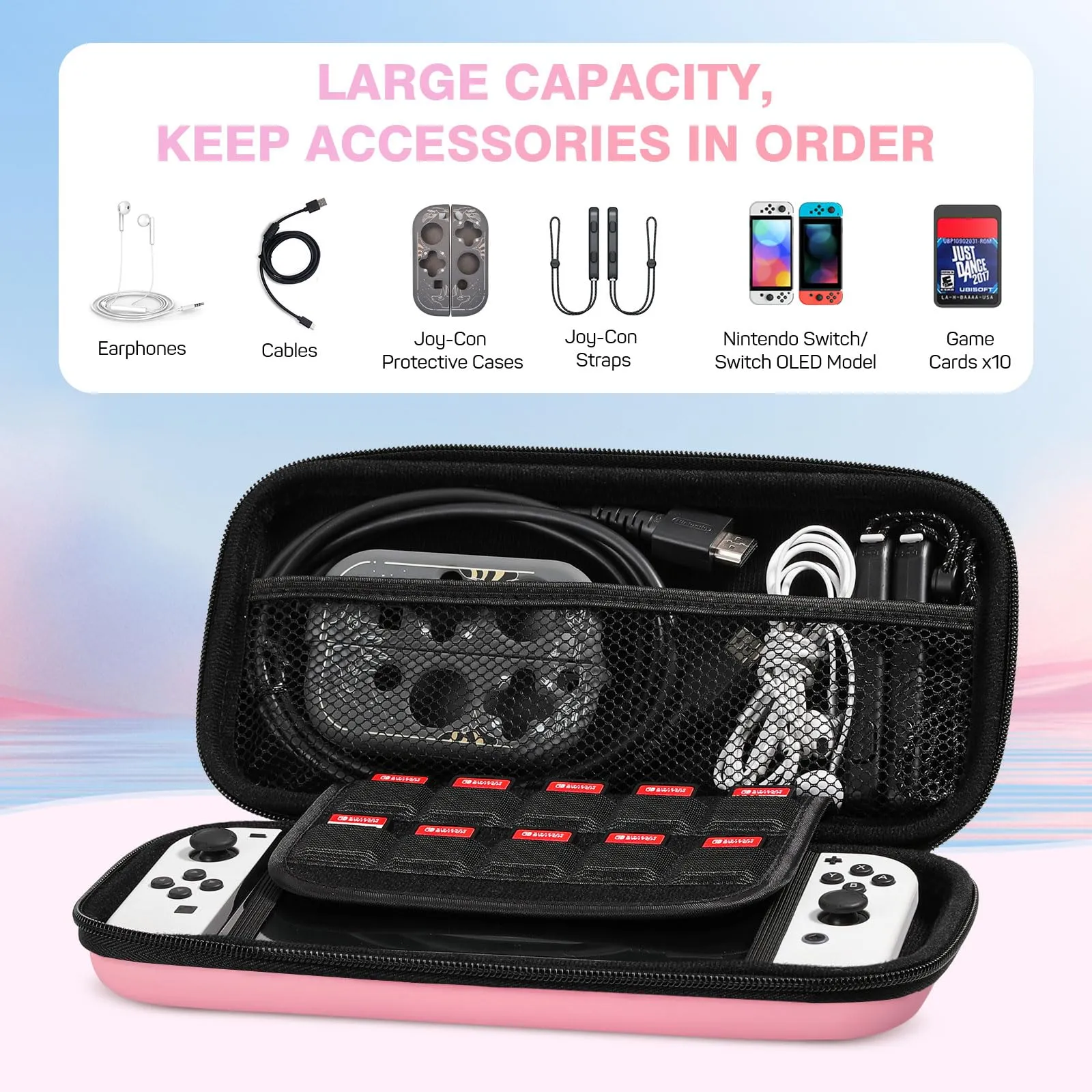 MoKo Custodia da Trasporto Compatibile con Nintendo Switch OLED/Switch - immagine 3