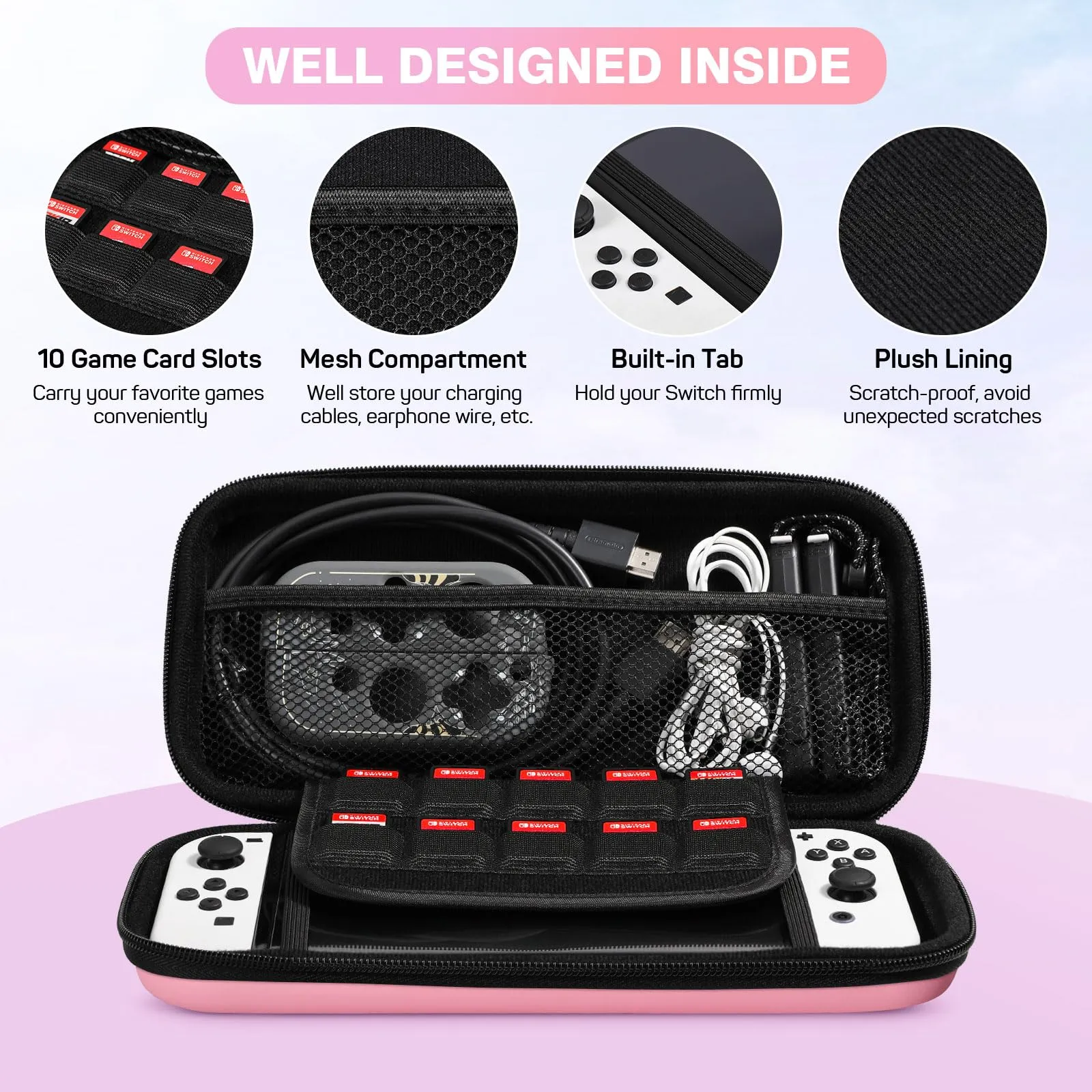 MoKo Custodia da Trasporto Compatibile con Nintendo Switch OLED/Switch - immagine 5