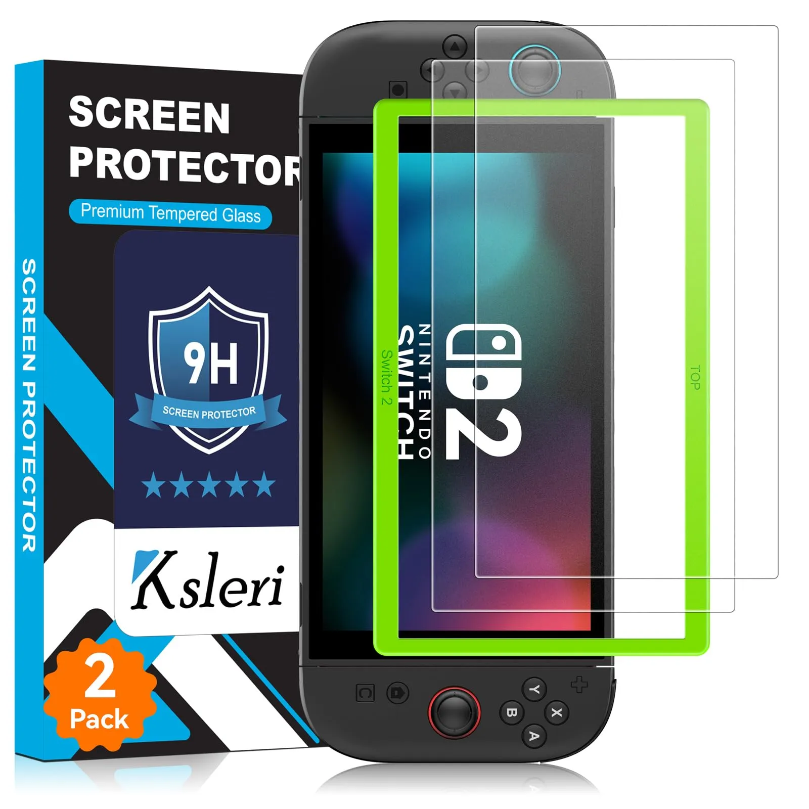Ksleri Pellicola protettiva opaca per Nintendo Switch 2 2025, 9H Matte Screen Protector anti-impronte e antiriflesso (2 pezzi) - immagine 1