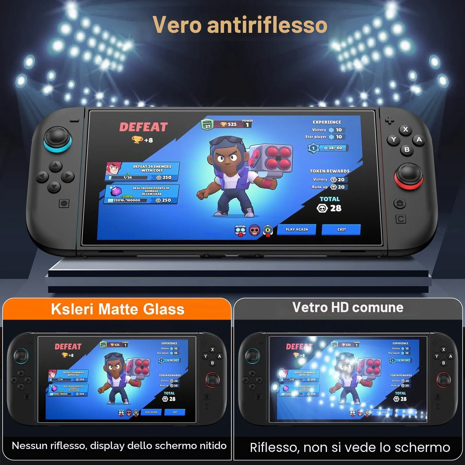 Ksleri Pellicola protettiva opaca per Nintendo Switch 2 2025, 9H Matte Screen Protector anti-impronte e antiriflesso (2 pezzi) - immagine 2