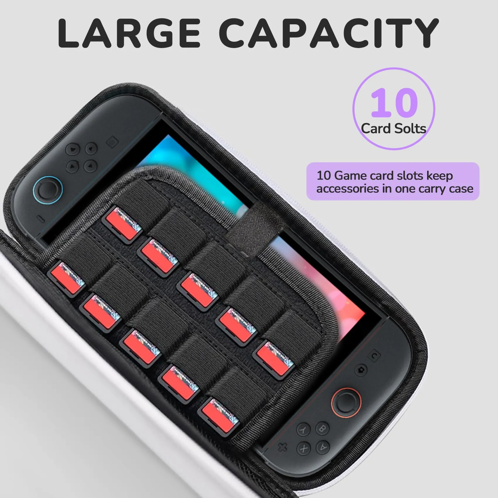 Custodia Switch 2, Borsa da Trasporto per Switch 2(2025), Scarlatto Violett - immagine 4