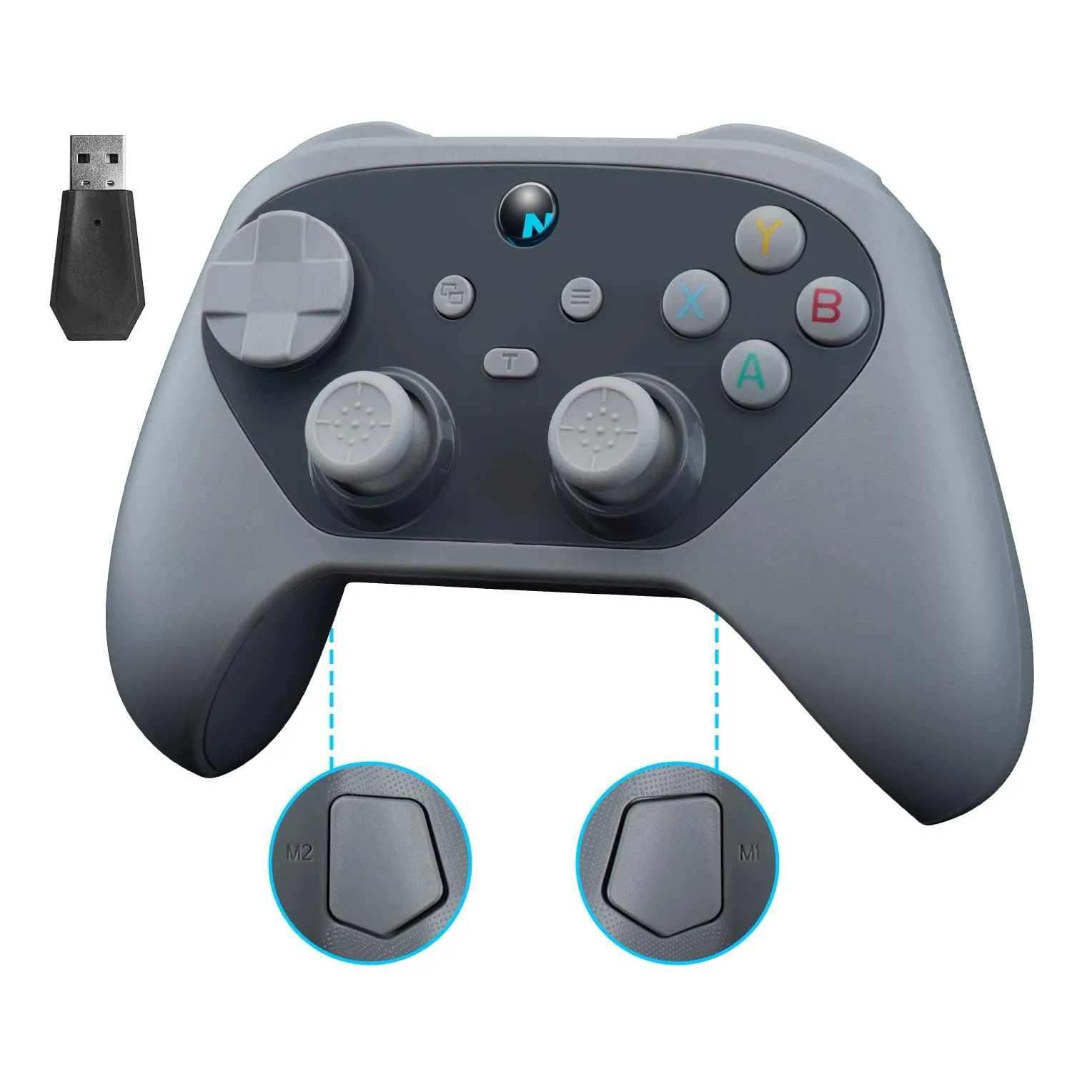 NITHO KARMA Controller Wireless per Switch, Switch 2, PC e Android - Grigio - immagine 1