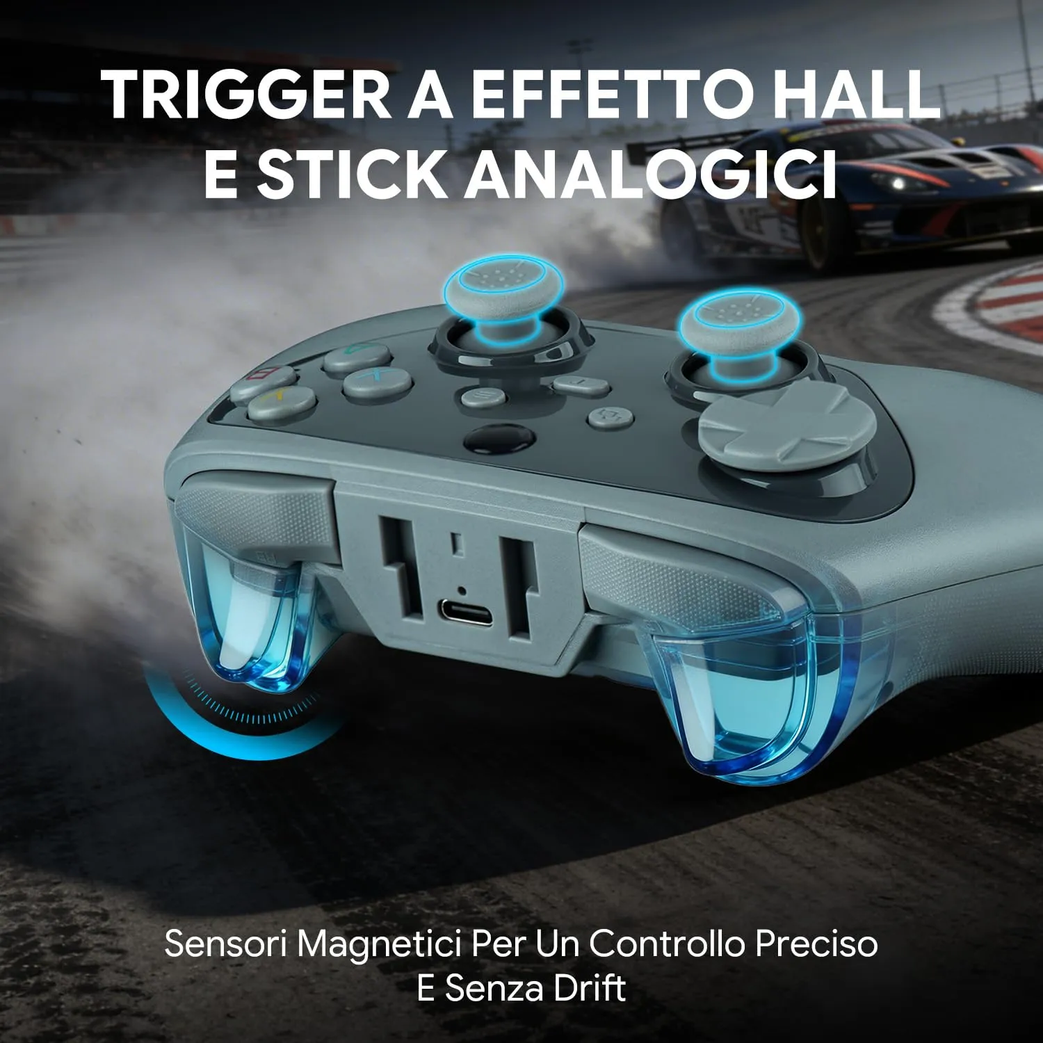 NITHO KARMA Controller Wireless per Switch, Switch 2, PC e Android - Grigio - immagine 3