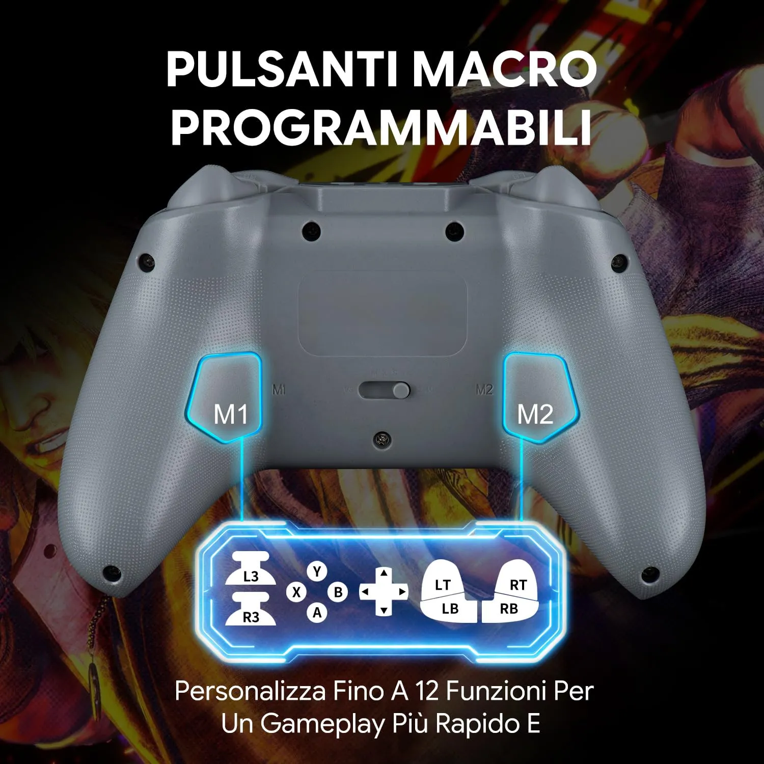 NITHO KARMA Controller Wireless per Switch, Switch 2, PC e Android - Grigio - immagine 5