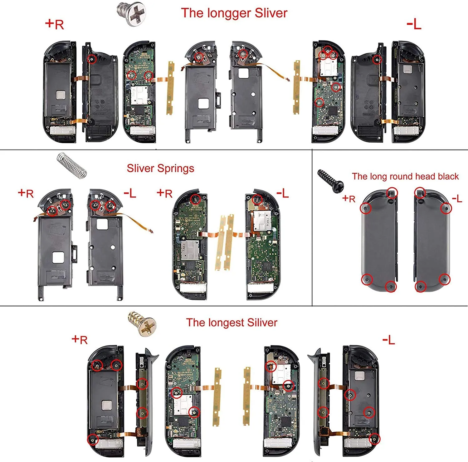 eXtremeRate Custodia Tasti Ricambio per Nintendo Switch,Cover Scocca Pulsanti Kit DIY per Joycon,Senza Controller e Console-Trasparente Ciliegia Rosa - immagine 6