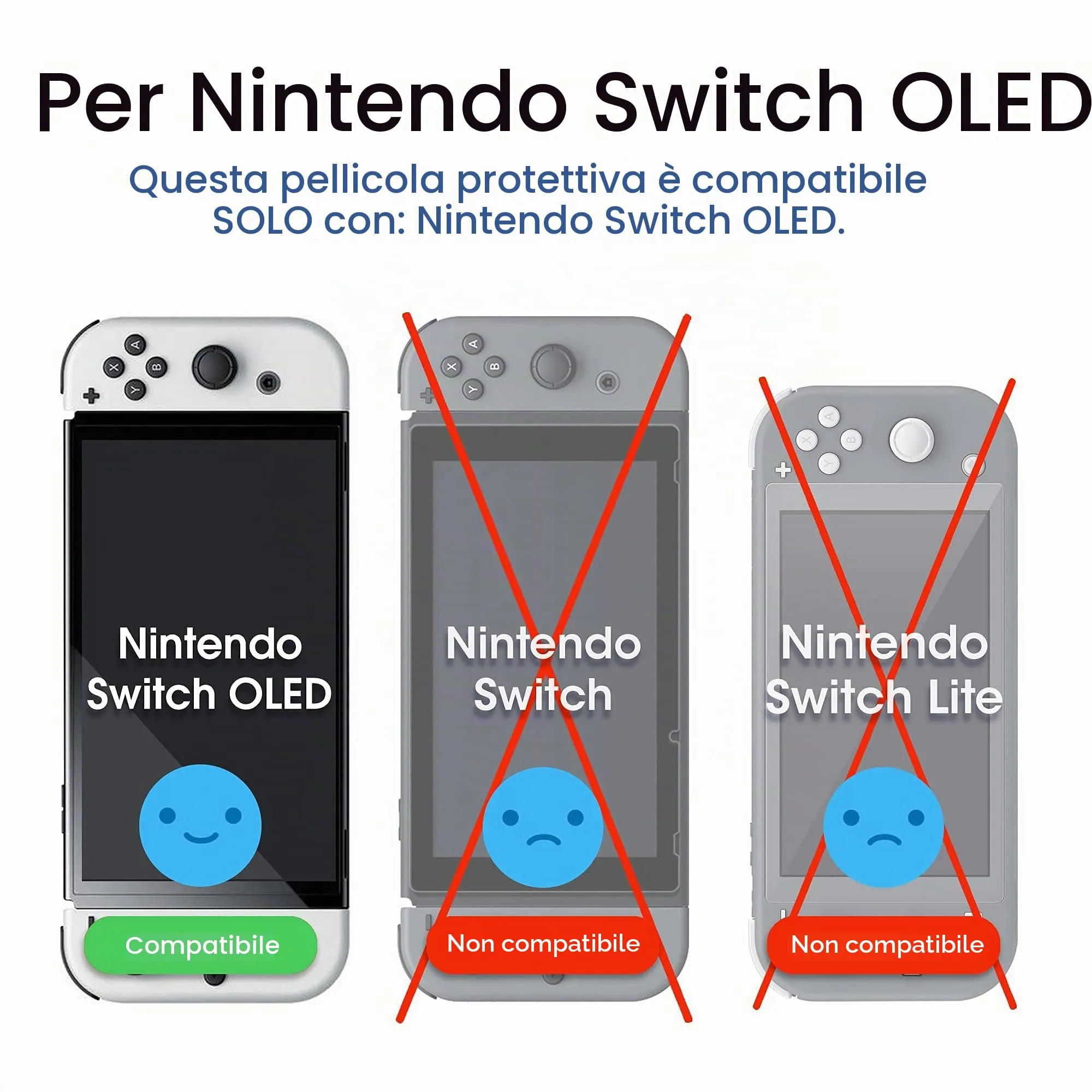 amFilm Pellicola Protettiva (3 Pezzi) per Nintendo Switch OLED Model 2021, Vetro Temperato Protezione Schermo per Nintendo Switch OLED - immagine 4