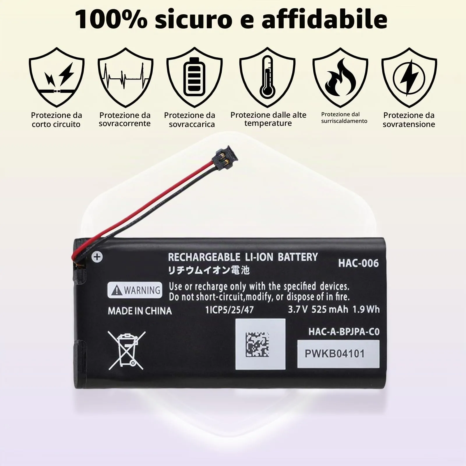 Pickle Power 2X HAC-006 Batteria, 525mAh Batteria di Ricambio per Nintendo Switch Joy-Con (L) HAC-015 Joy-Con (R) Controller con Attrezzi - immagine 3