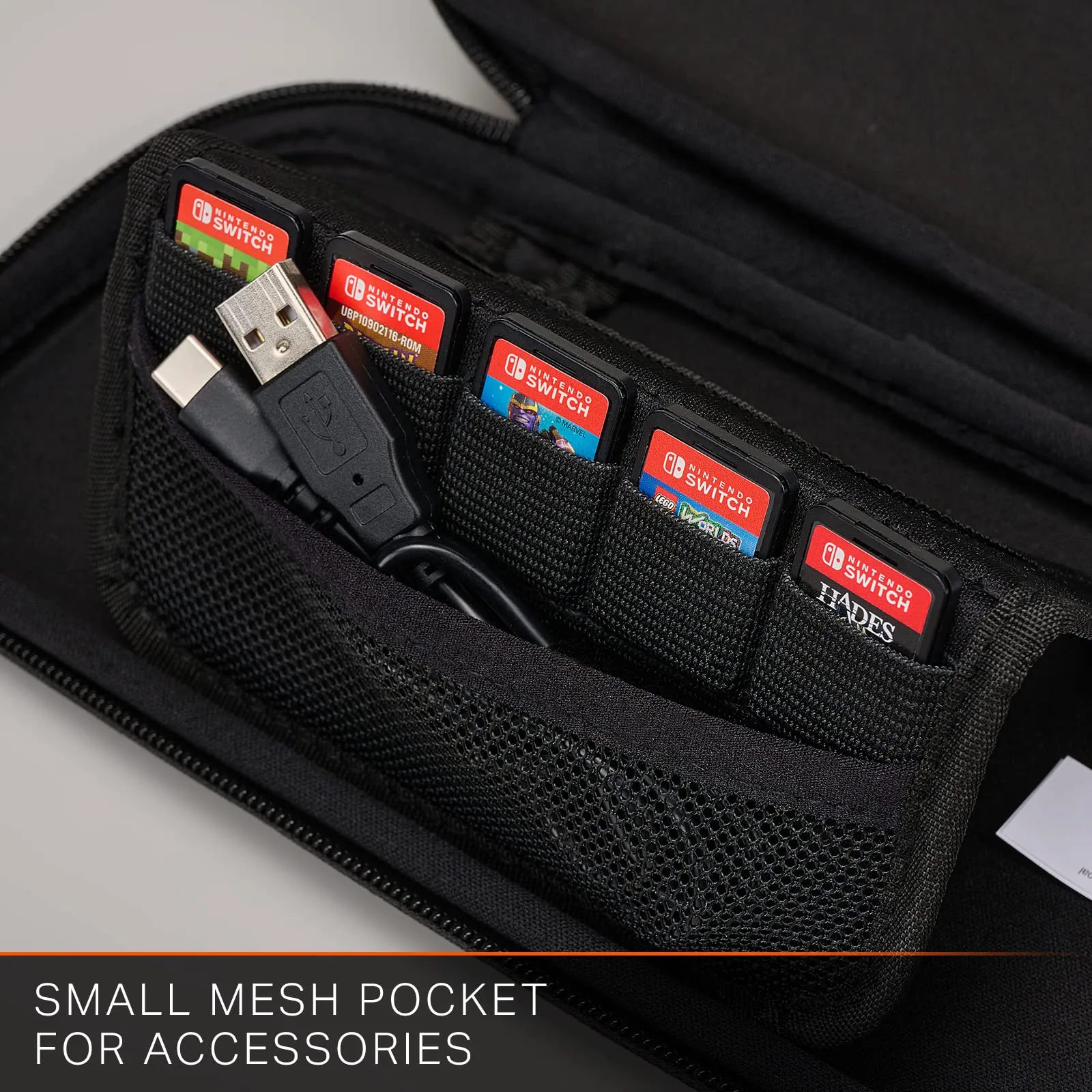 Slim Case for Nintendo Switch - OLED Model, Nintendo Switch or Nintendo Switch Lite - Charcoal - immagine 6