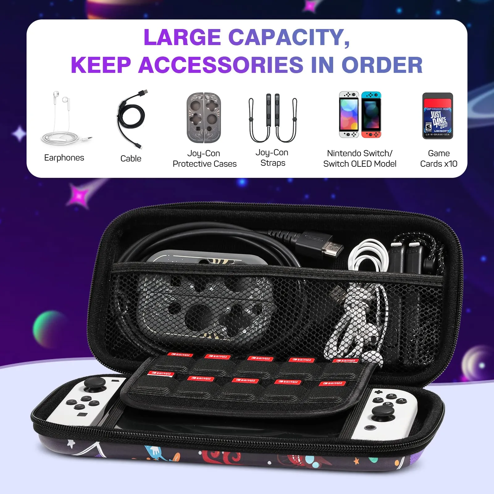 MoKo Custodia da Trasporto Compatibile con Nintendo Switch OLED/Switch - immagine 3