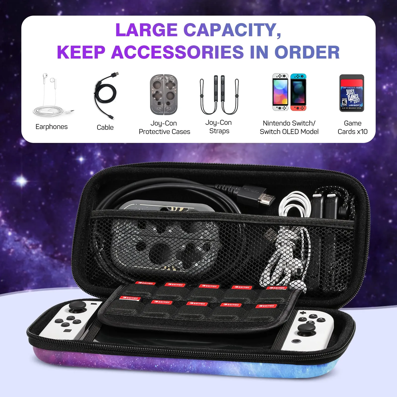 MoKo Custodia da Trasporto Compatibile con Nintendo Switch OLED/Switch - immagine 3