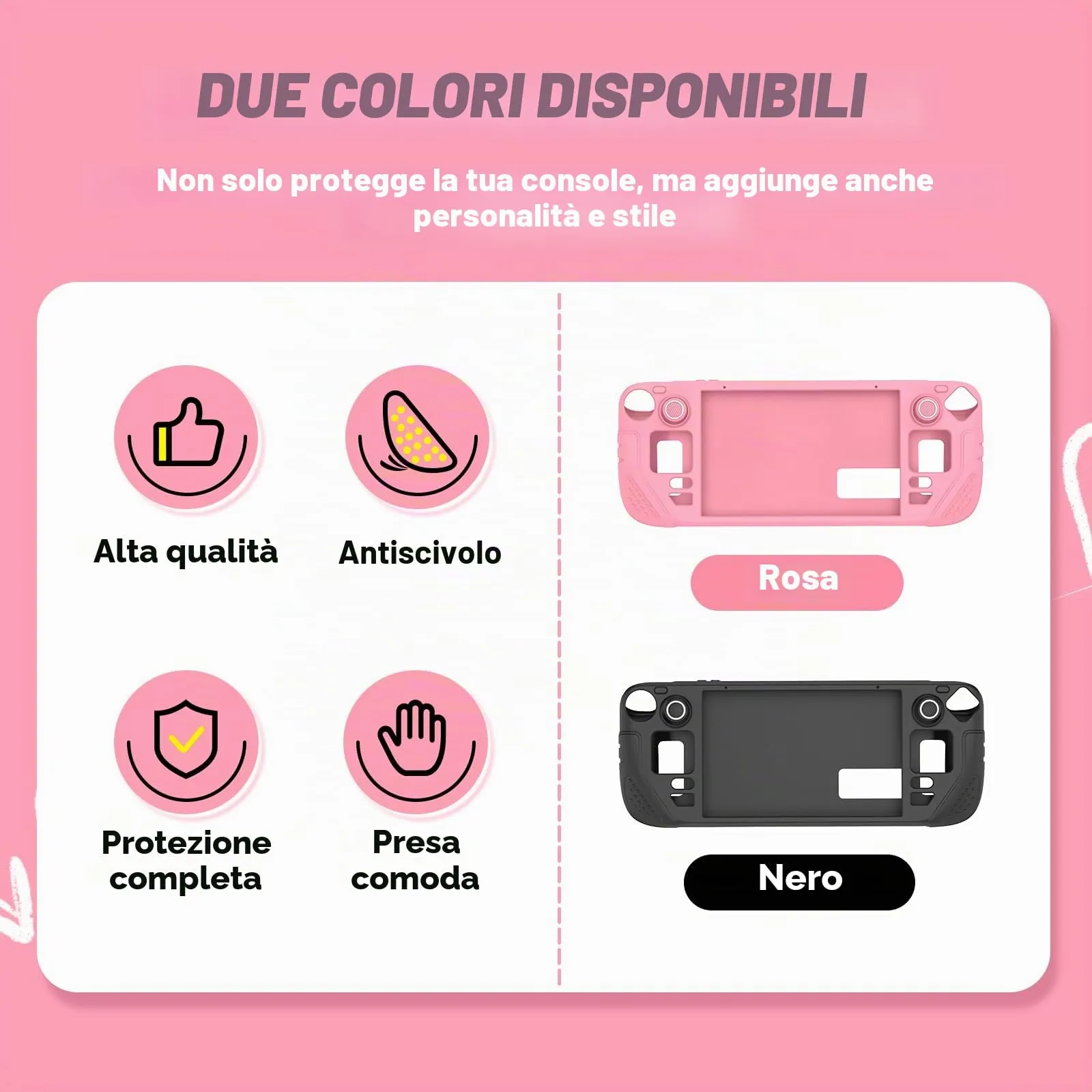 IINE - Custodia protettiva per scrivania a vapore, in silicone, 9 in 1, con protezione antigraffio, set di accessori per la piattaforma a vapore, colore: Rosa - immagine 3