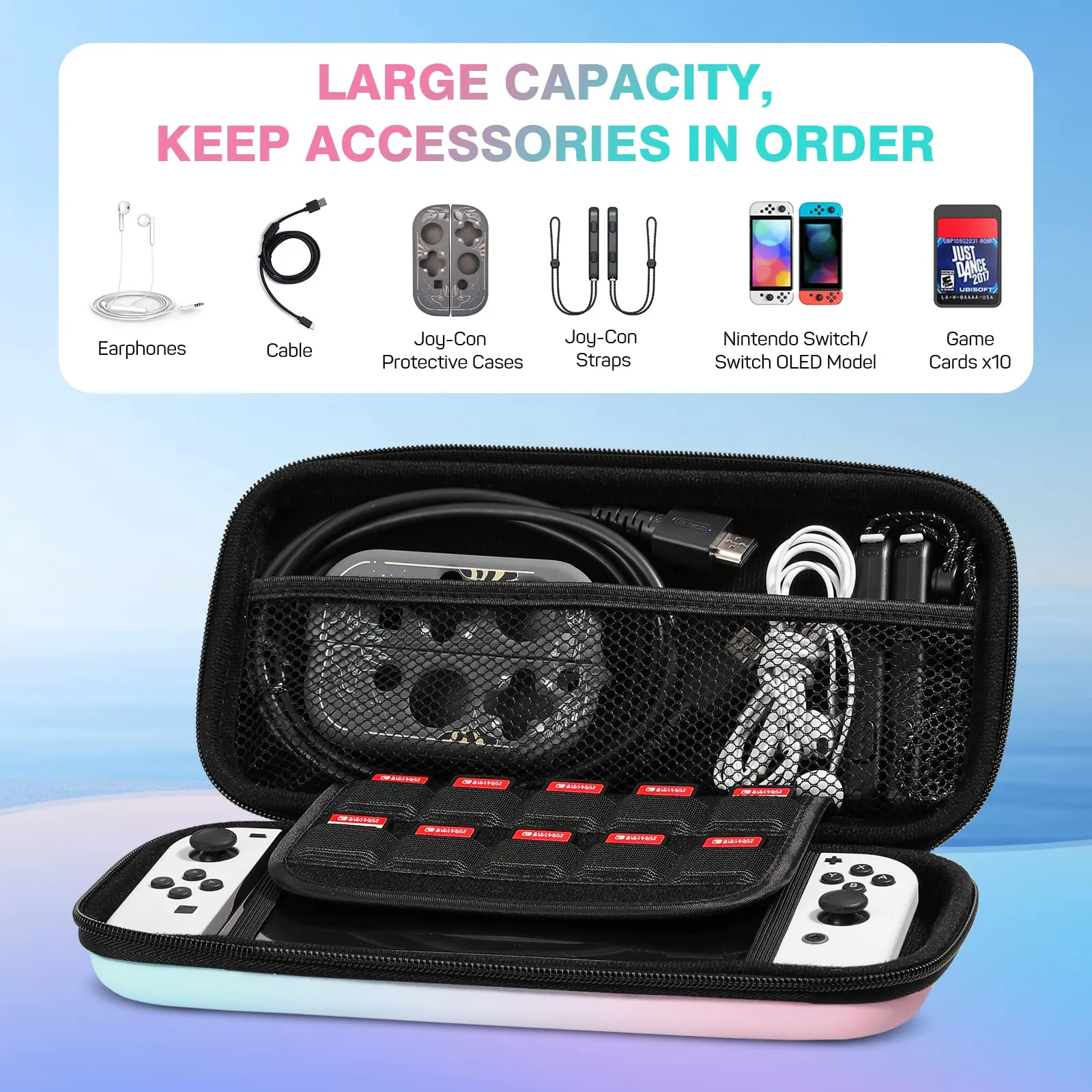 MoKo Custodia da Trasporto Compatibile con Nintendo Switch OLED/Switch - immagine 3