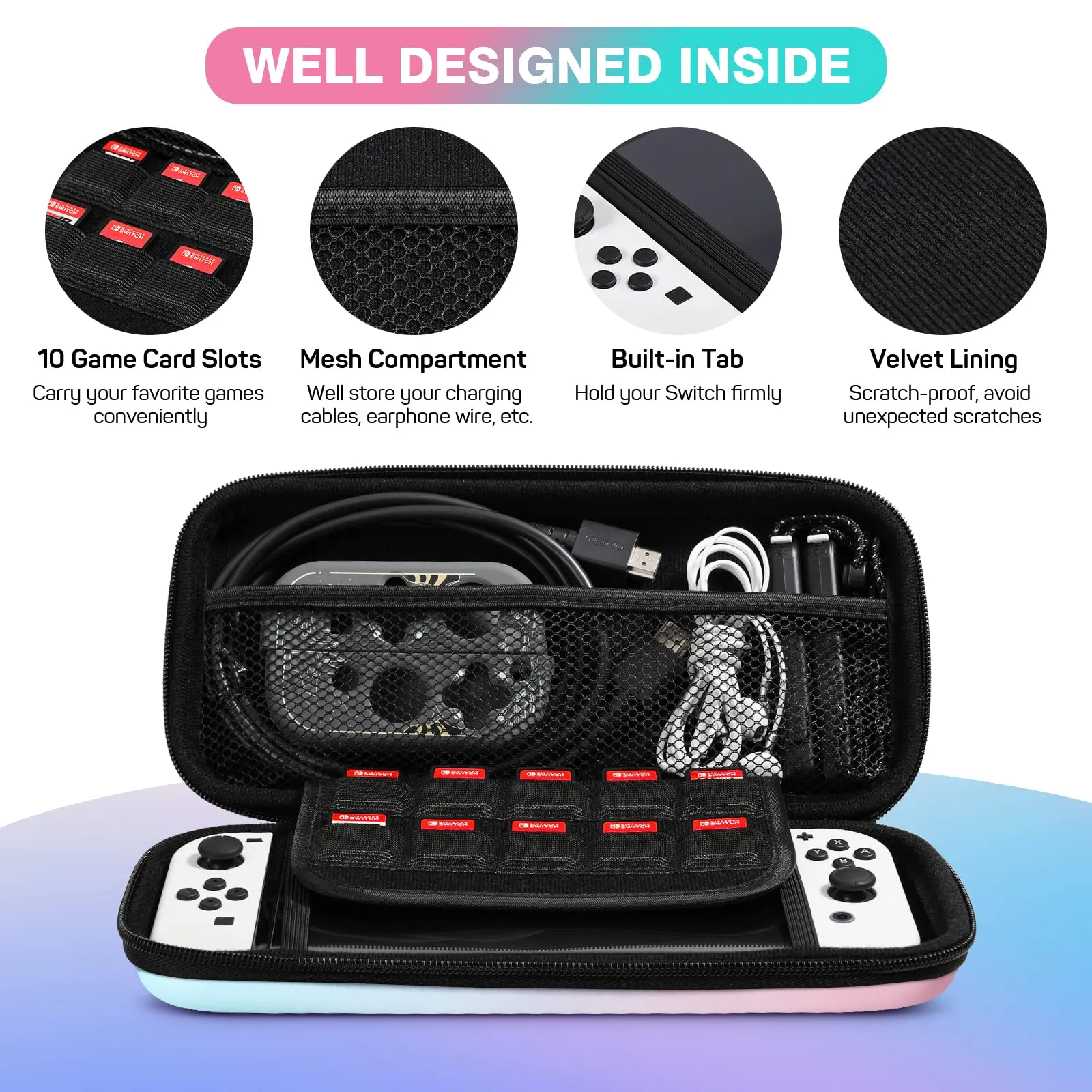 MoKo Custodia da Trasporto Compatibile con Nintendo Switch OLED/Switch - immagine 5