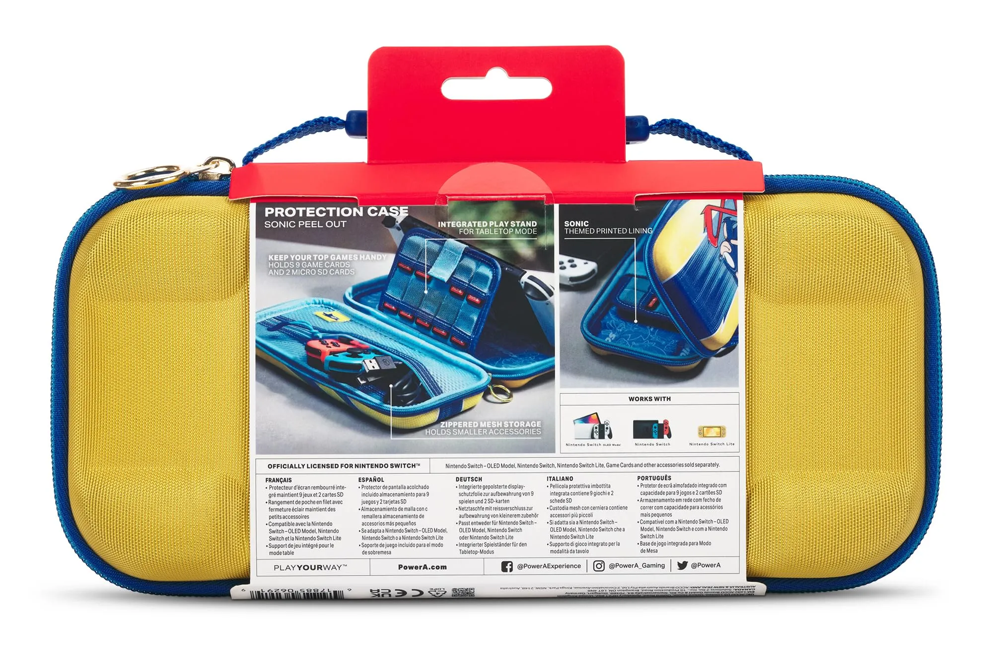 Protection Case for Nintendo Switch - OLED Model, Nintendo Switch and Nintendo Switch Lite - Sonic Peel Out - immagine 2