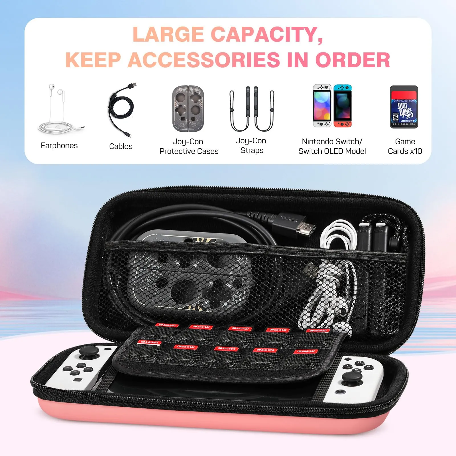 MoKo Custodia da Trasporto Compatibile con Nintendo Switch OLED/Switch - immagine 3