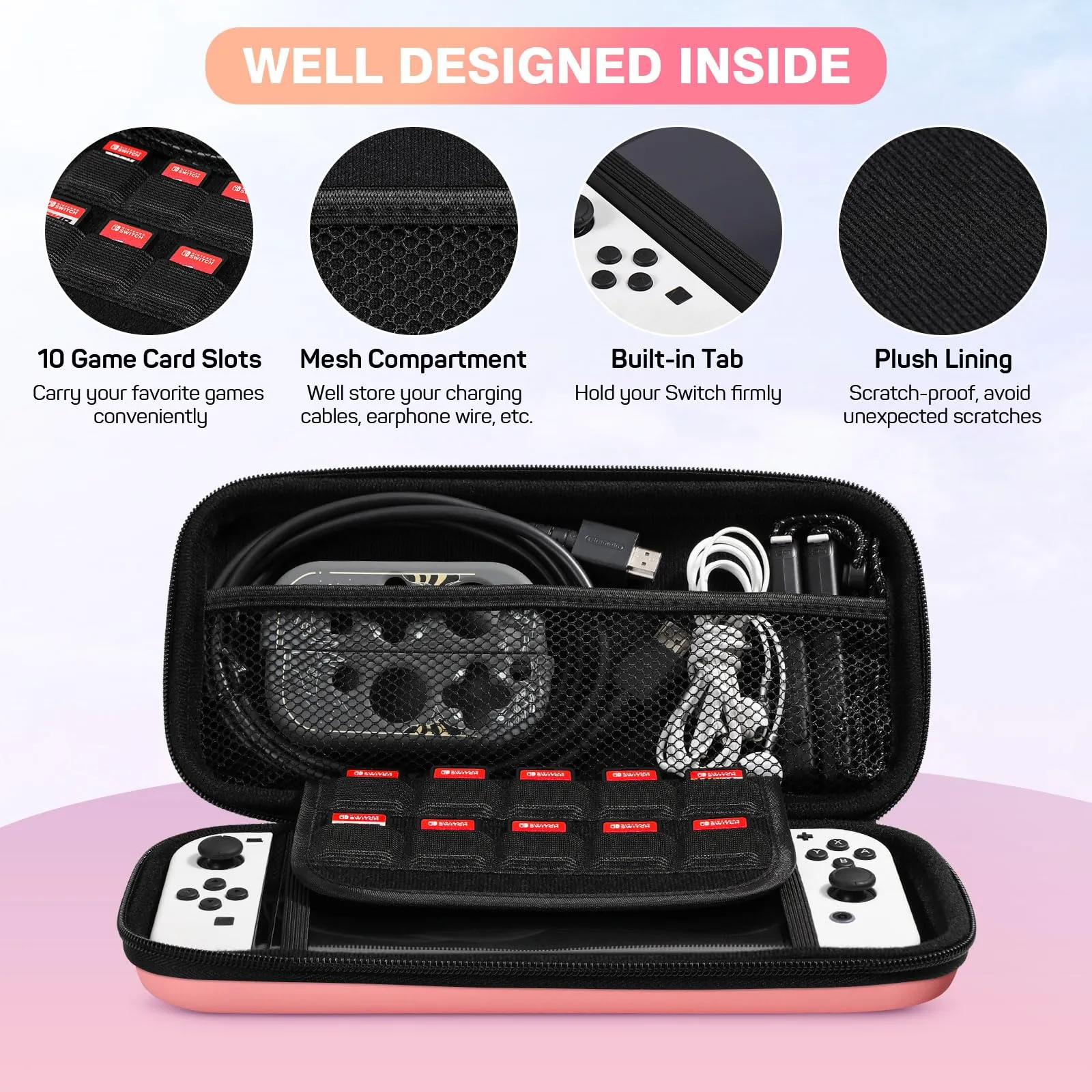 MoKo Custodia da Trasporto Compatibile con Nintendo Switch OLED/Switch - immagine 5