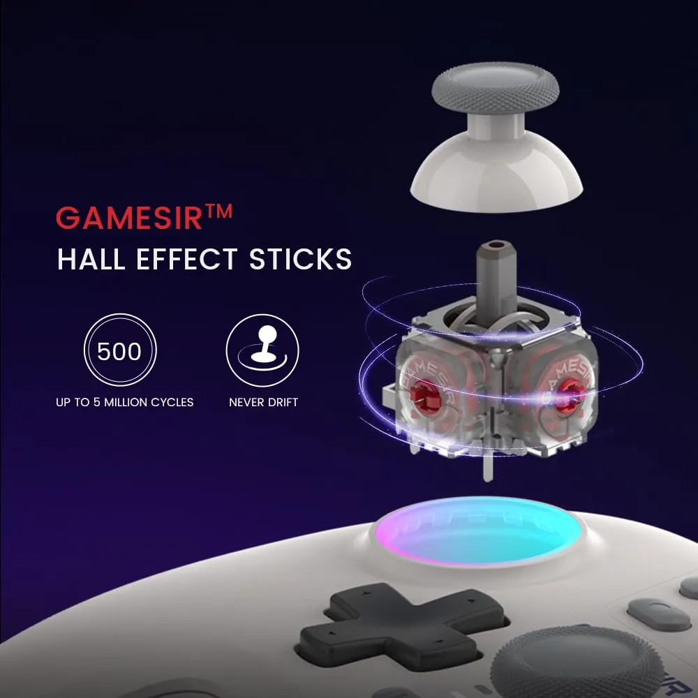 GameSir Nova Wireless Switch Pro Controller für Switch/Lite/OLED, Switch Controller mit Hall-Effekt JoySticks, RGB LED, Turbo, programmierbar, Bewegungssteuerung, Wake Up Funktion (verde) - immagine 5