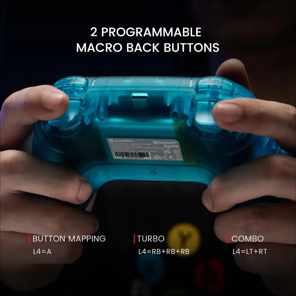 GameSir Nova Wireless Switch Pro Controller für Switch/Lite/OLED, Switch Controller mit Hall-Effekt JoySticks, RGB LED, Turbo, programmierbar, Bewegungssteuerung, Wake Up Funktion (verde) - immagine 7