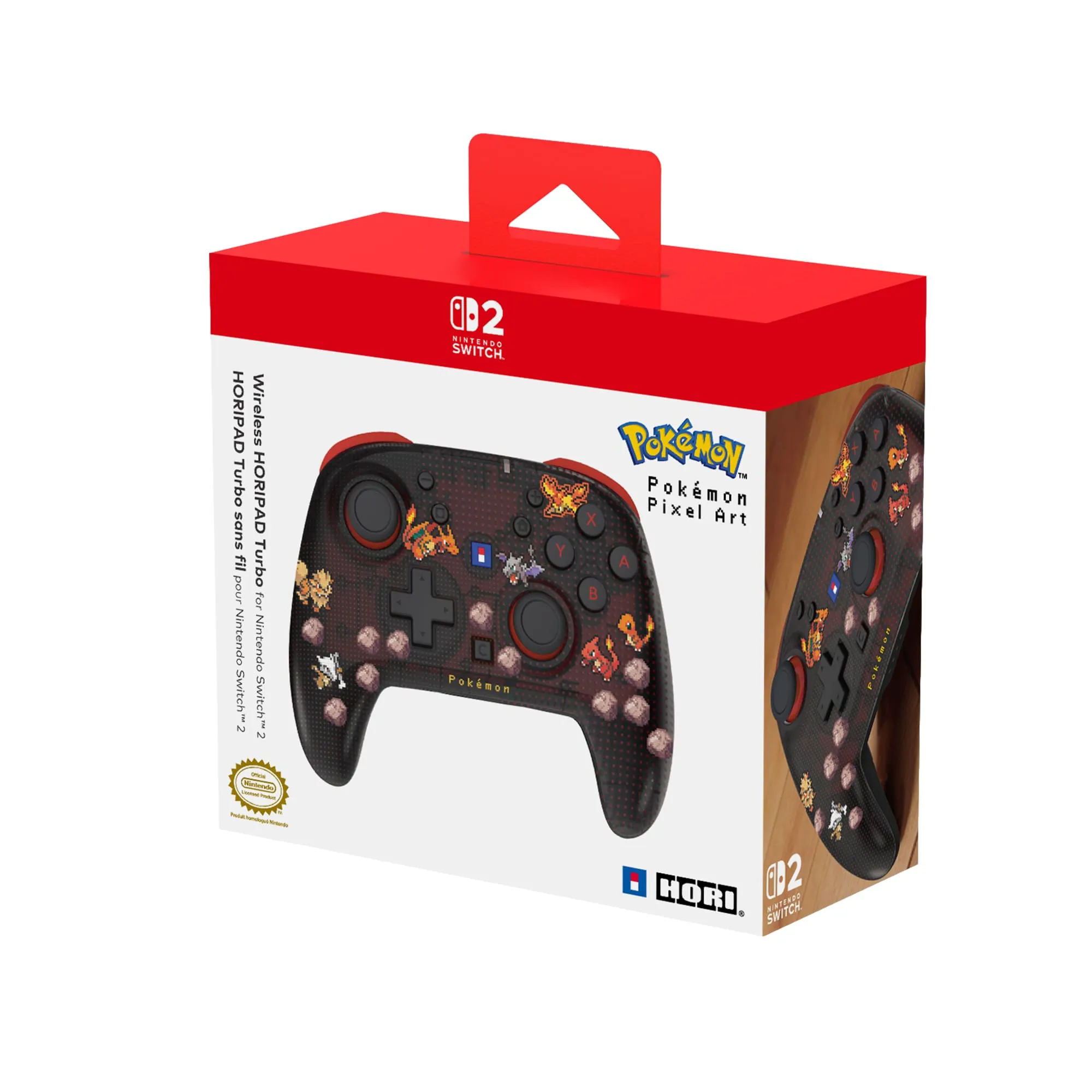 Hori - Wireless HORIPAD Turbo per Nintendo Switch 2 (Pokémon Pixel Rosso). Compatibile con Nintendo Switch e modelli OLED e Lite - Licenza Ufficiale Nintendo e The Pokémon Company International - immagine 2