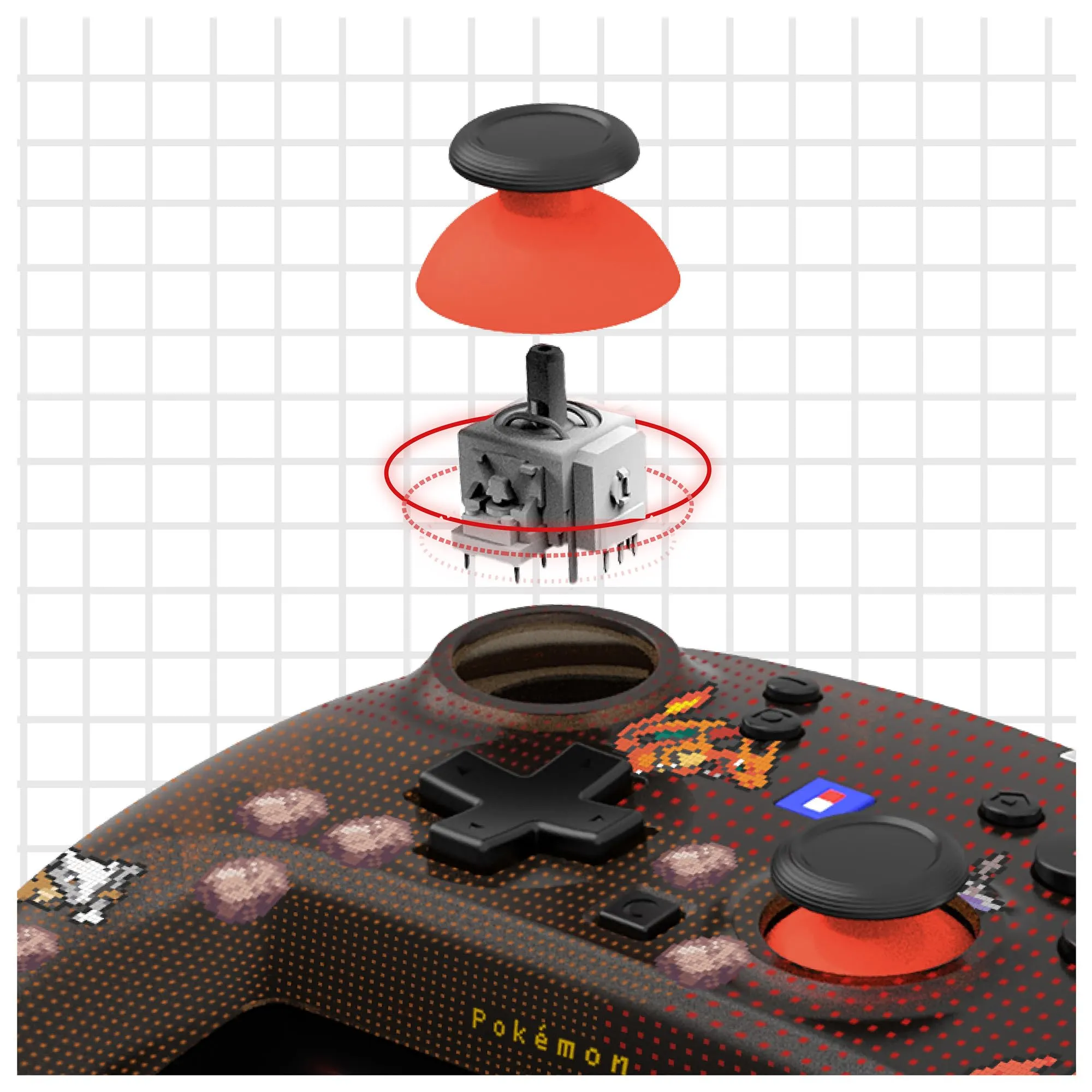 Hori - Wireless HORIPAD Turbo per Nintendo Switch 2 (Pokémon Pixel Rosso). Compatibile con Nintendo Switch e modelli OLED e Lite - Licenza Ufficiale Nintendo e The Pokémon Company International - immagine 5