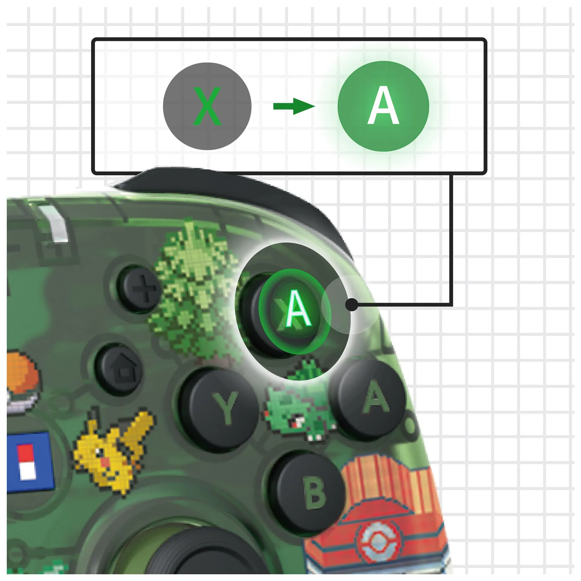 Hori - Wireless HORIPAD Turbo per Nintendo Switch 2 (Pokémon Pixel Verde). Compatibile con Nintendo Switch e modelli OLED e Lite - Licenza Ufficiale Nintendo e The Pokémon Company International - immagine 9