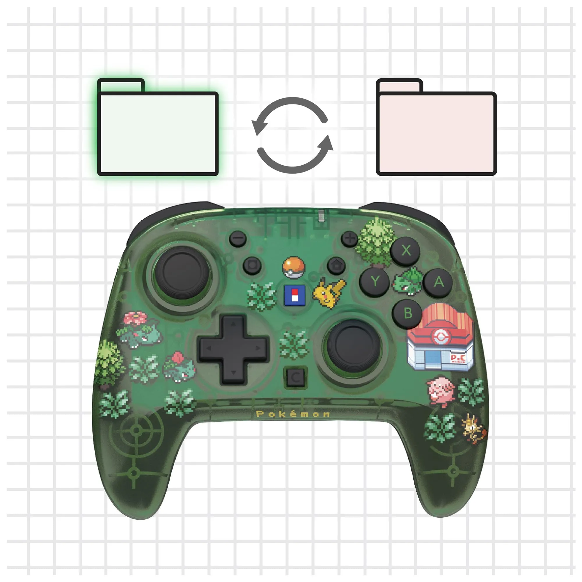 Hori - Wireless HORIPAD Turbo per Nintendo Switch 2 (Pokémon Pixel Verde). Compatibile con Nintendo Switch e modelli OLED e Lite - Licenza Ufficiale Nintendo e The Pokémon Company International - immagine 10
