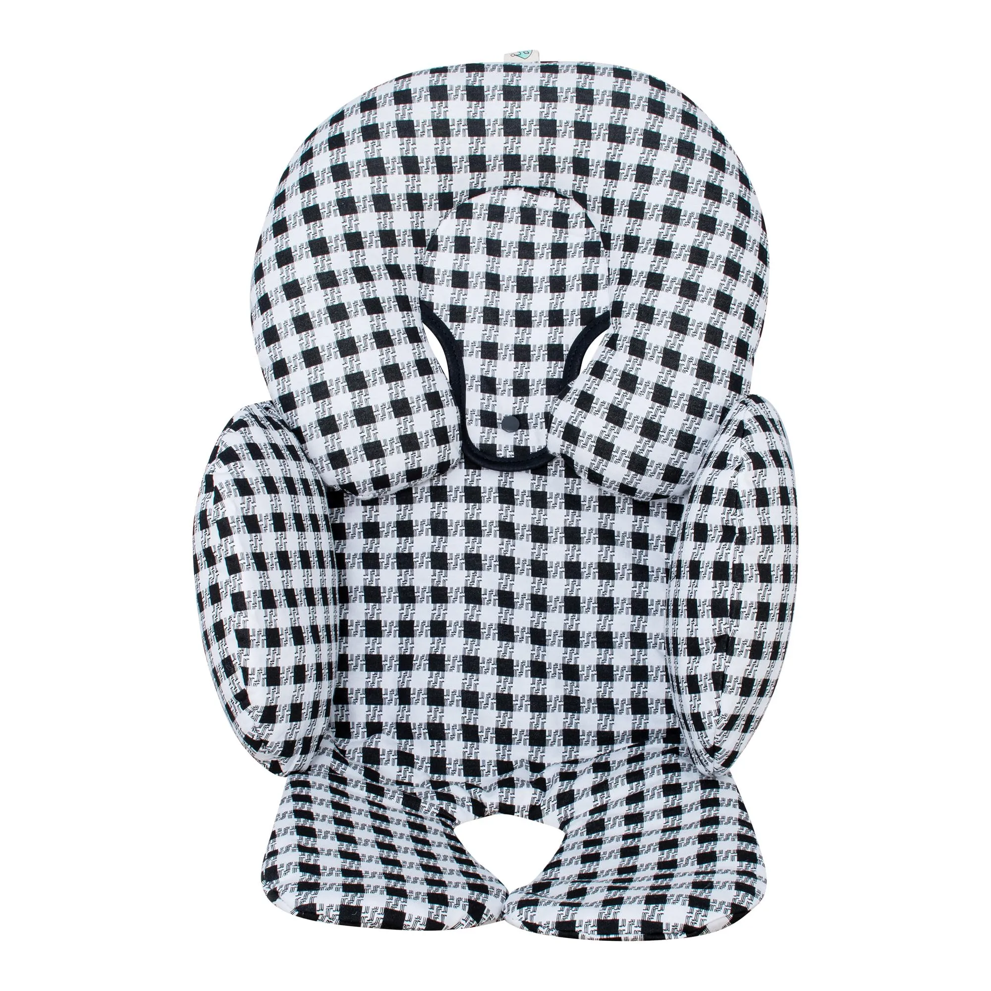 JYOKO KIDS Riduttore Antiallergico universale per Ovetto, Passeggino, Navicella 100% cotone per il sostegno de testa, corpo e schiena (Vichy, 3 Pezzi) - immagine 5