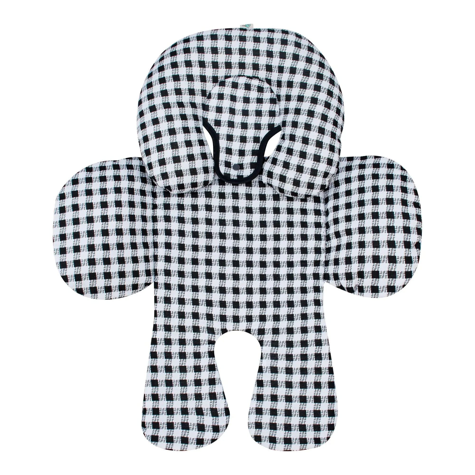 JYOKO KIDS Riduttore Antiallergico universale per Ovetto, Passeggino, Navicella 100% cotone per il sostegno de testa, corpo e schiena (Vichy, 3 Pezzi) - immagine 7